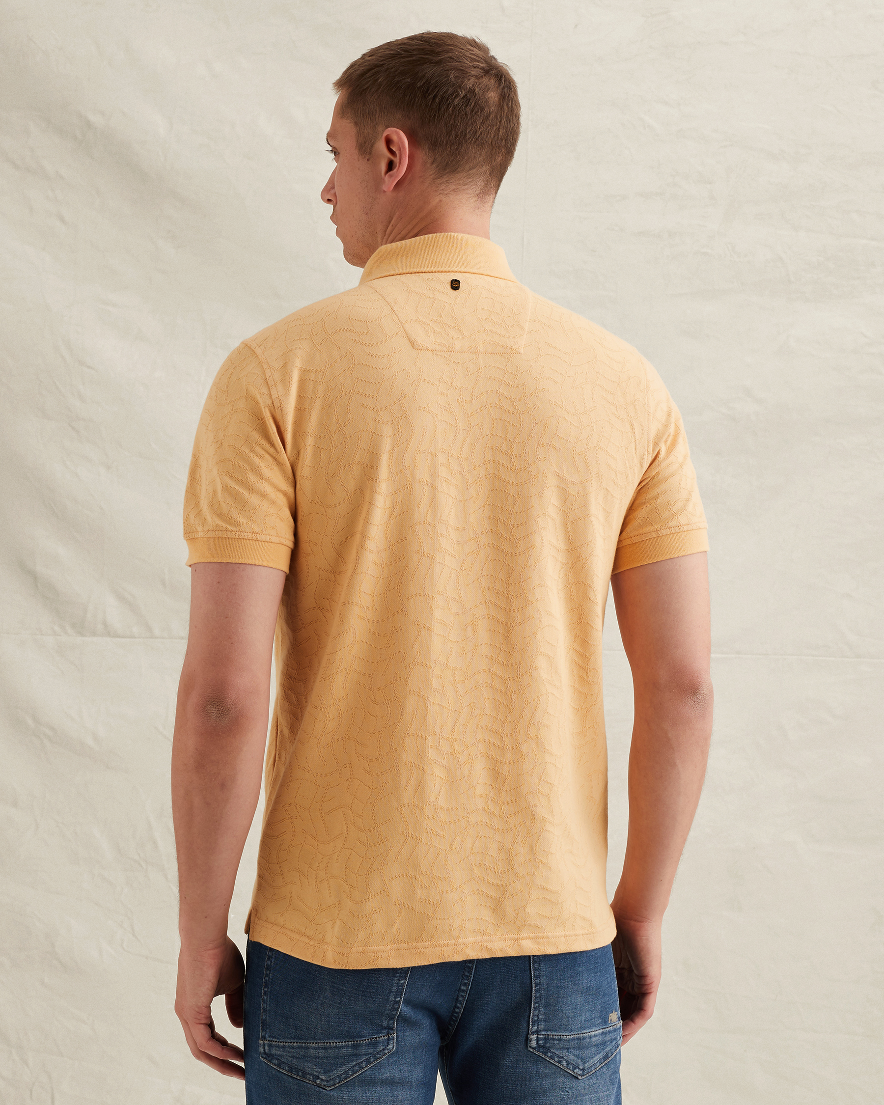 PME Legend Polo shirt in jersey with allover jacquard patternx