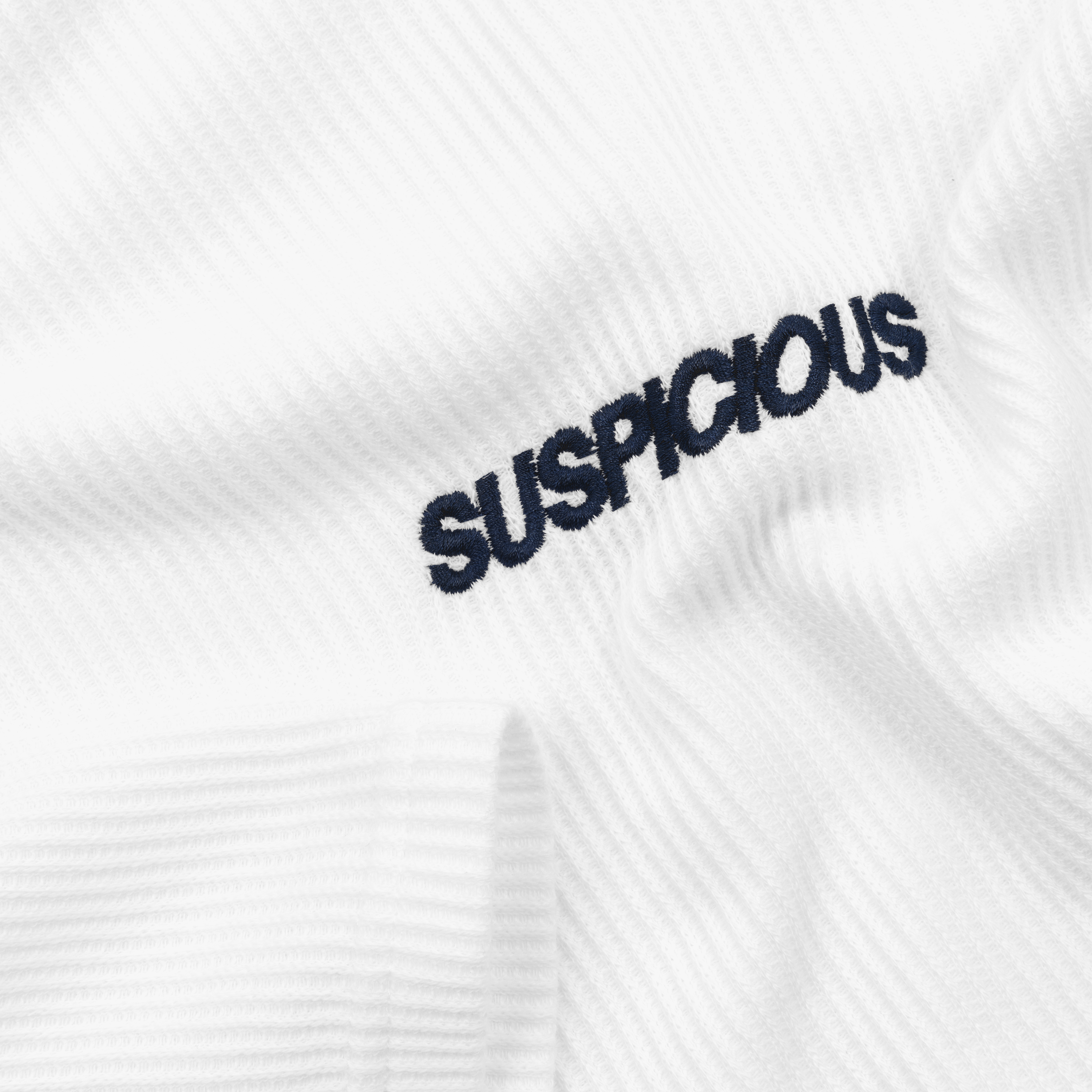 Suspicious Antwerp Basics / Essentials Waffle Longsleeve - White