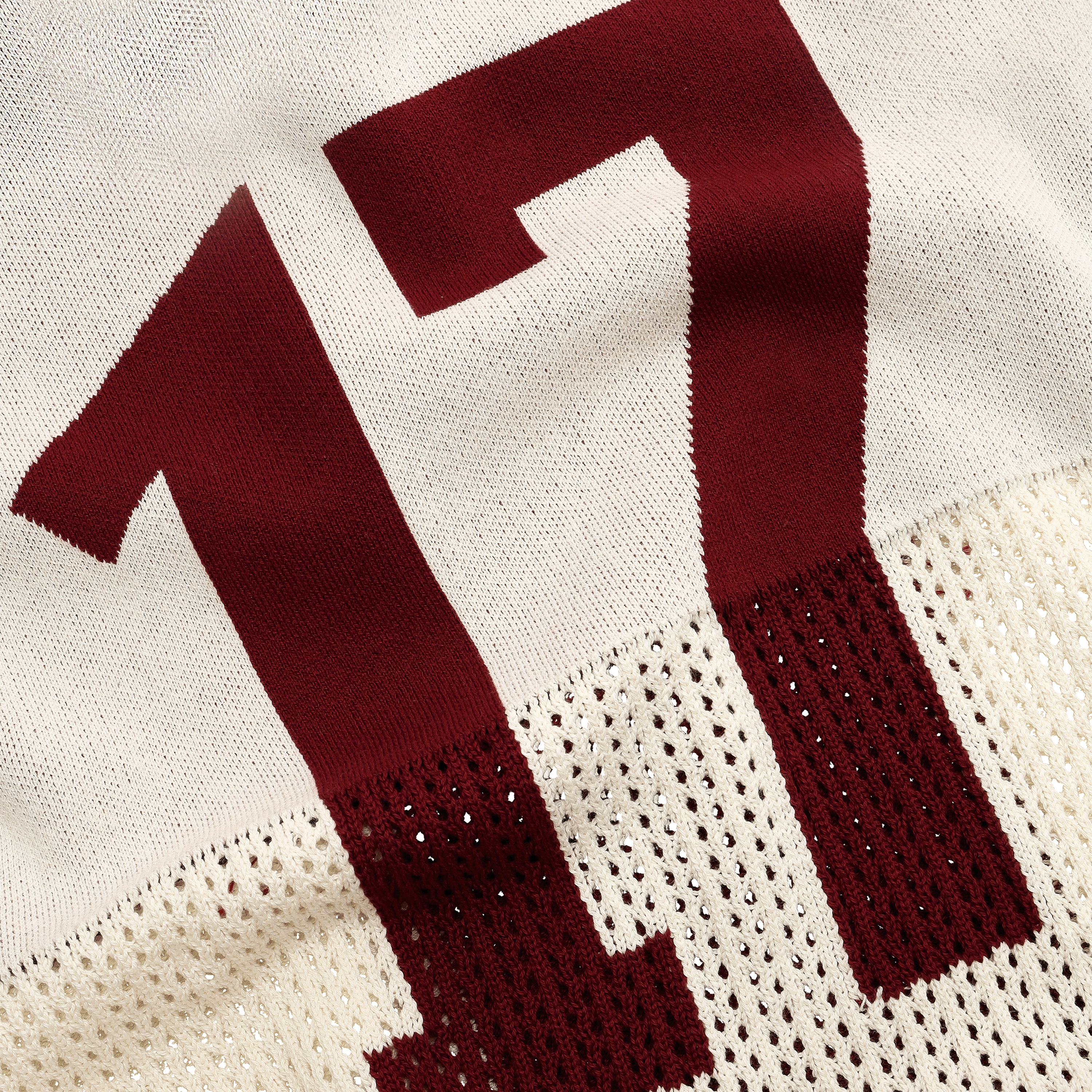 Suspicious Antwerp Football / Knitted Football Jersey - Natural Burgundy