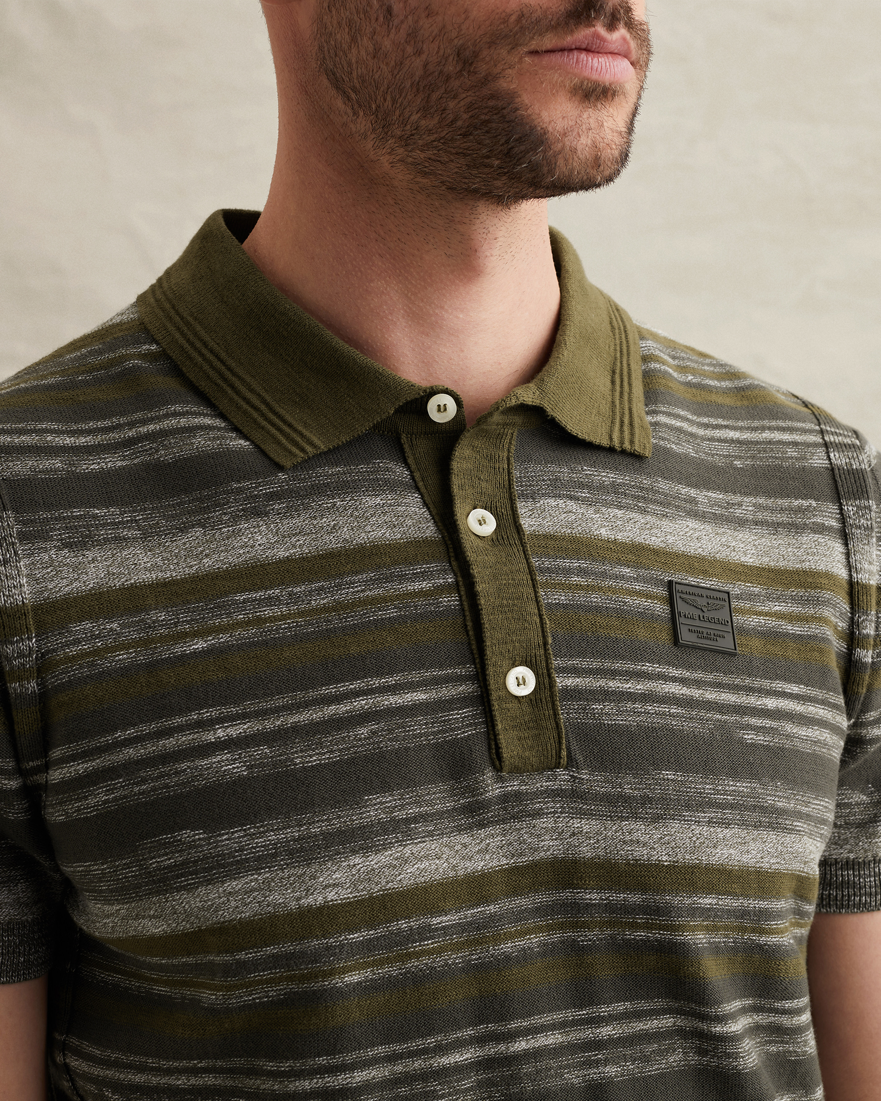 PME Legend Polo shirt with color gradient and badgex