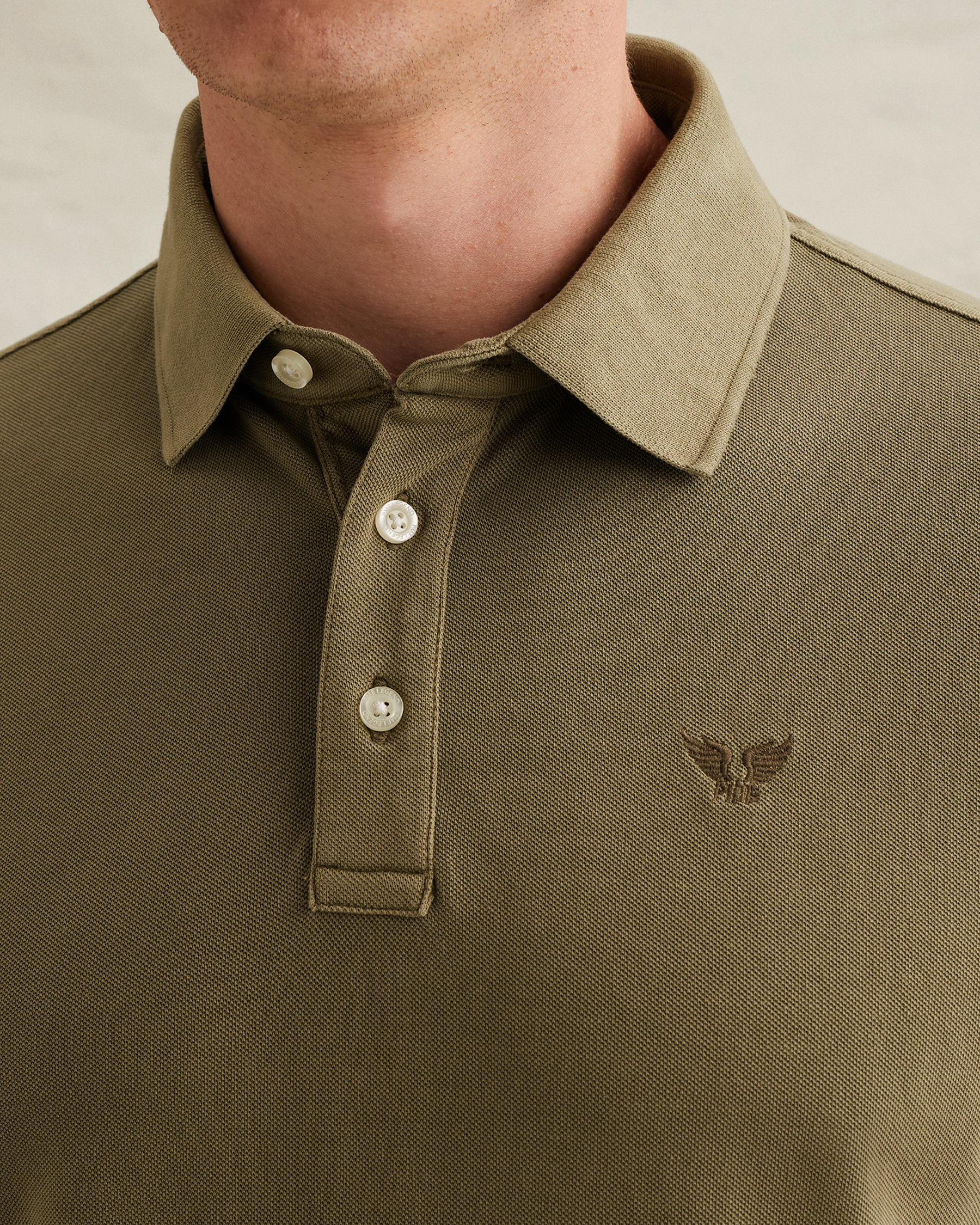 PME Legend Polo shirt with garment-dye wash in piquéx