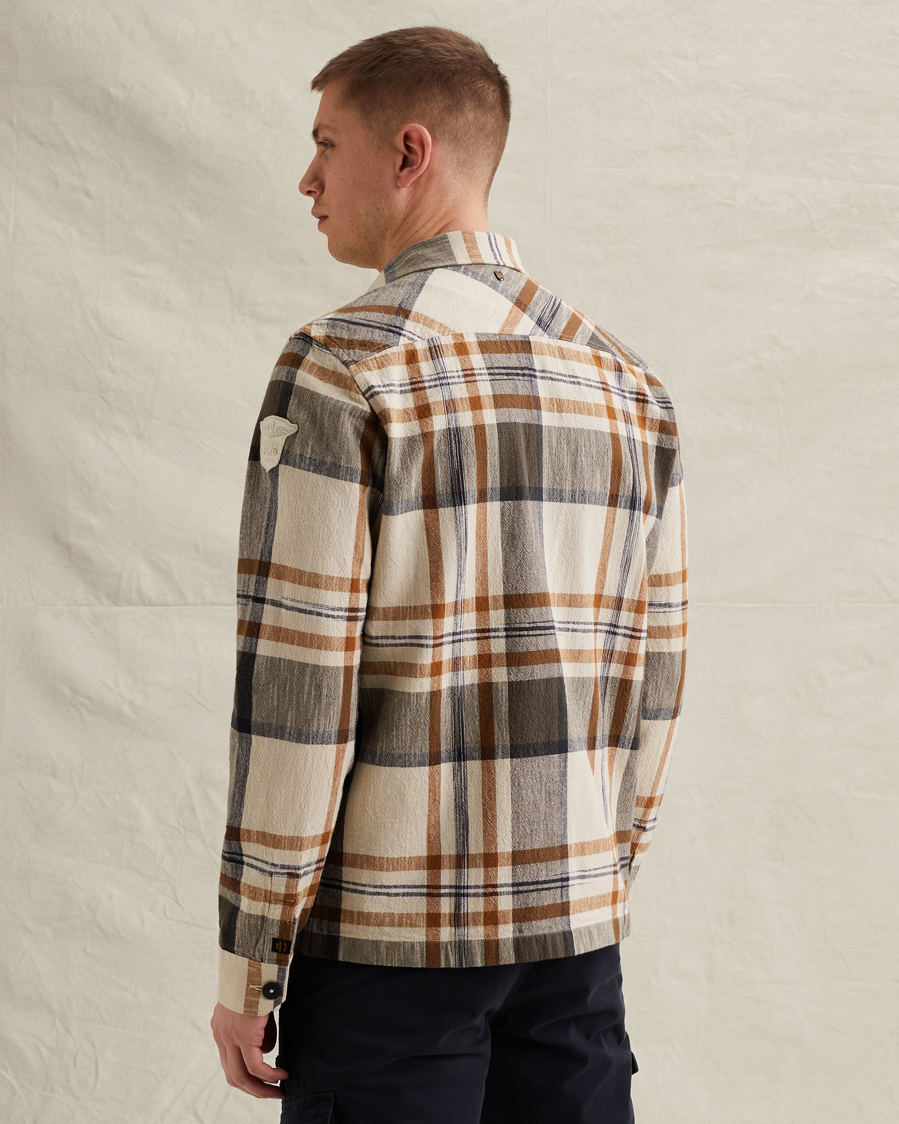 PME Legend Shirt with check pattern and badgex