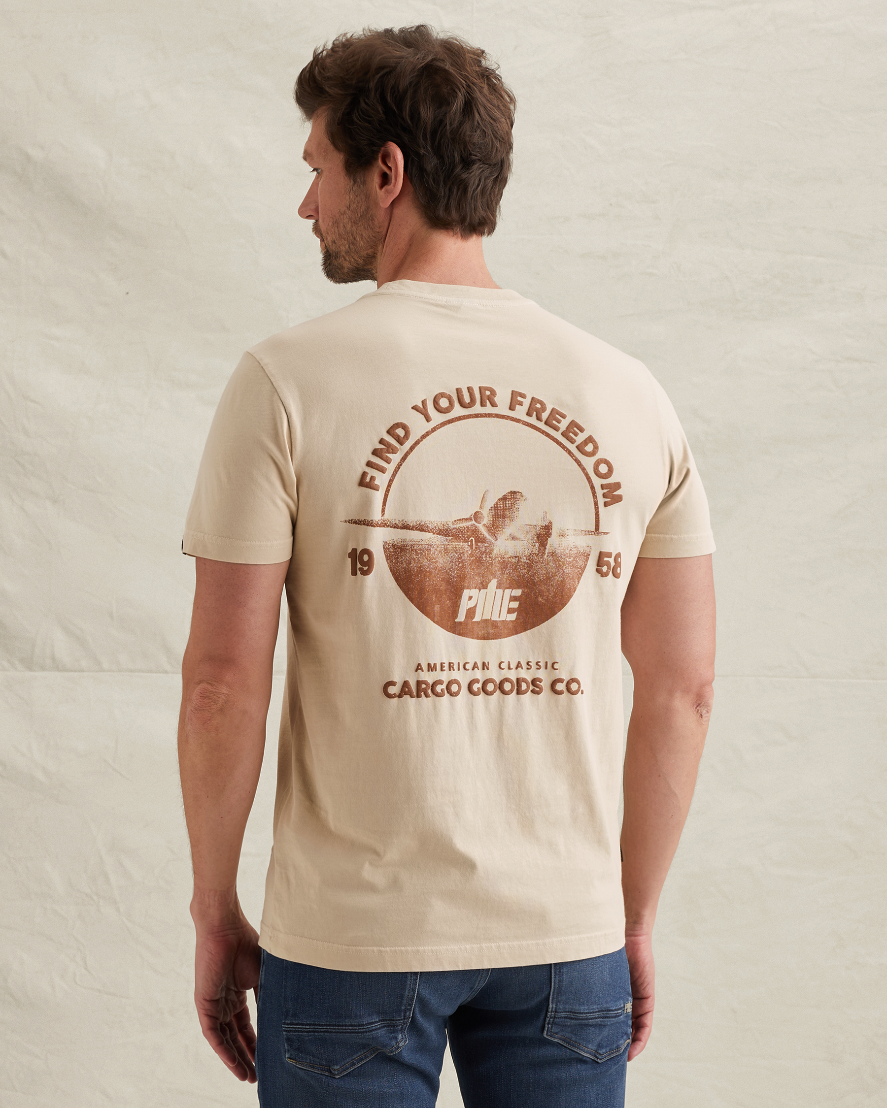 PME Legend T-shirt with a garment-dye wash and artworkx