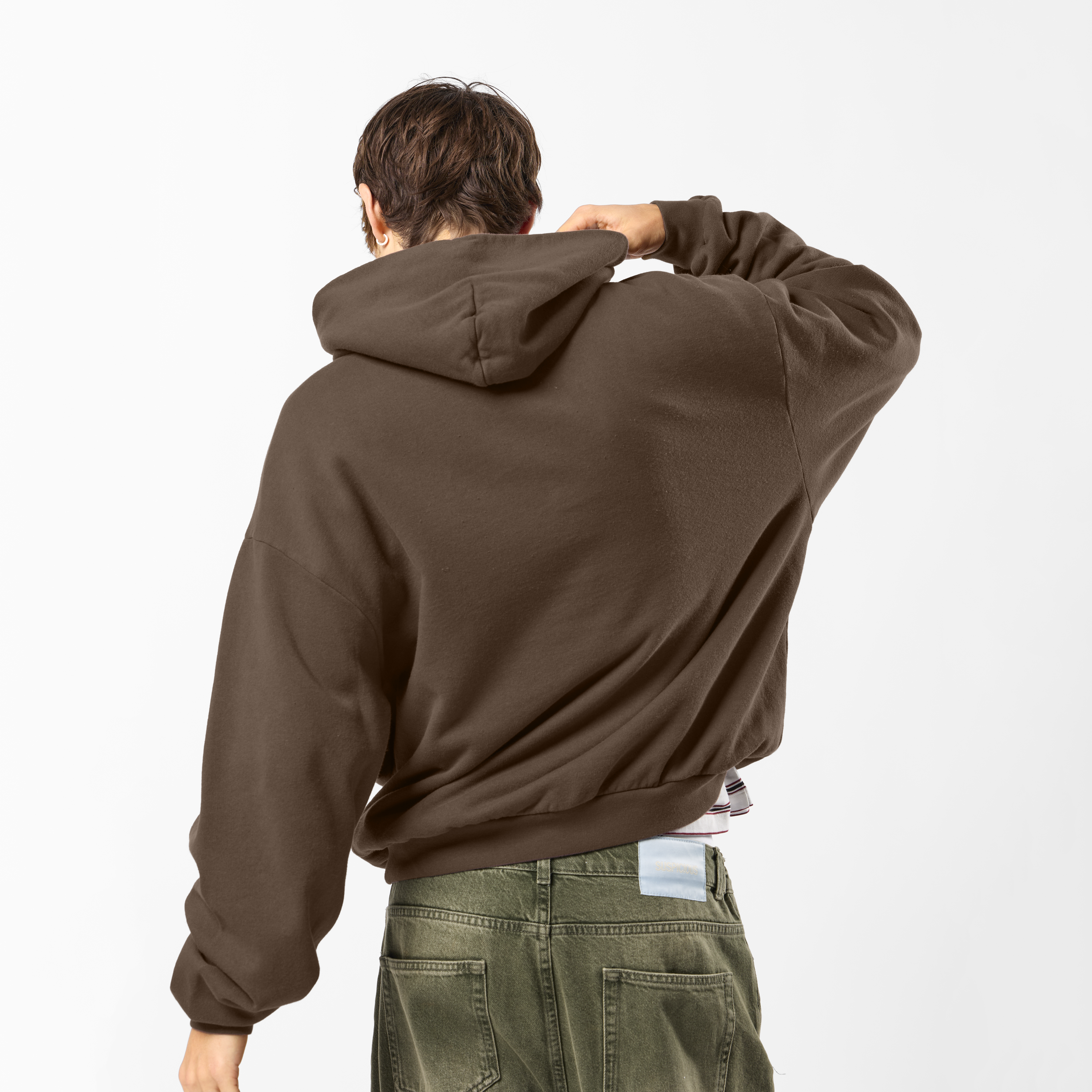 Suspicious Antwerp Winter3 / Patchwork Hoodie - Coffee