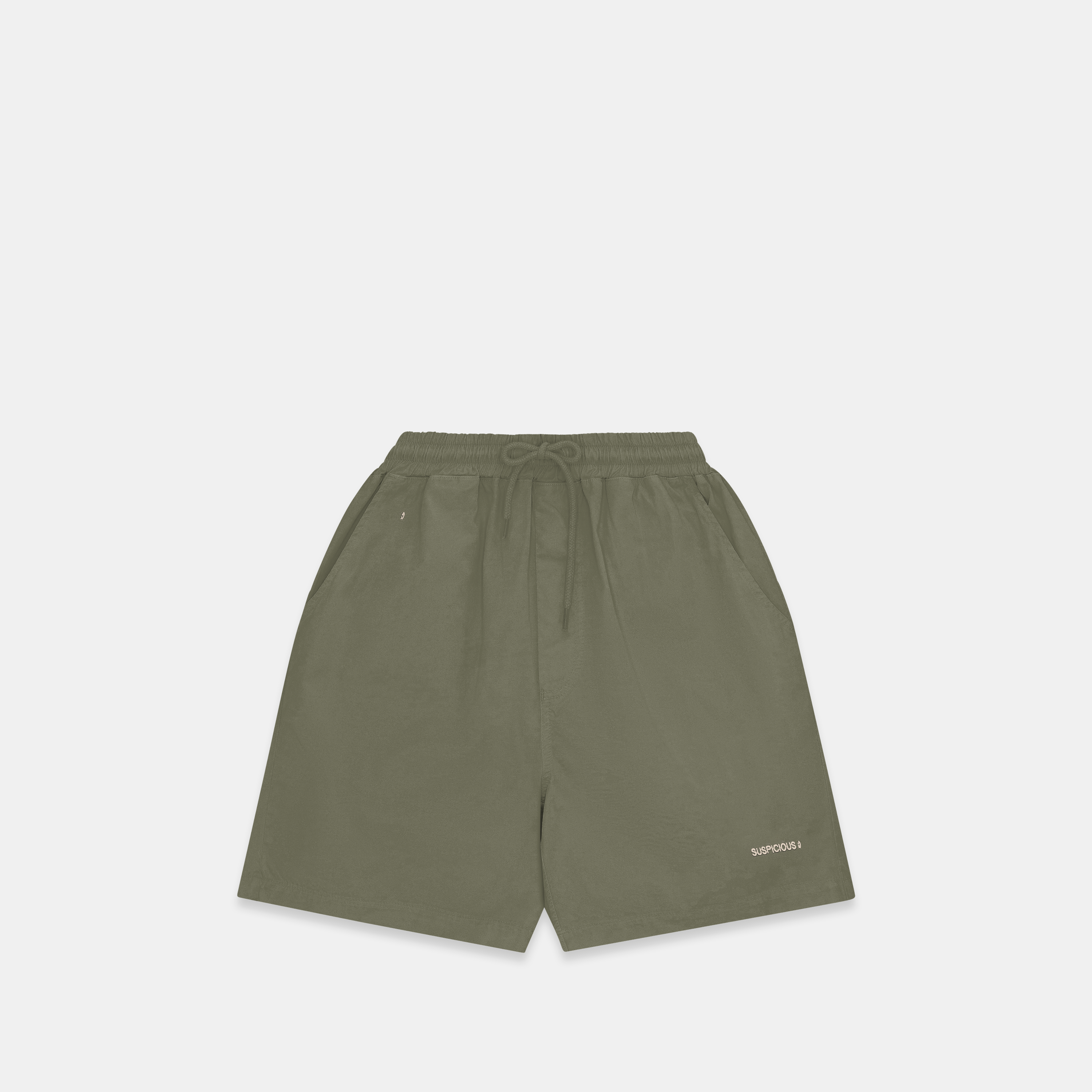 Suspicious Antwerp (SS24) The Suspicious Smiley Twill Shorts - Sage