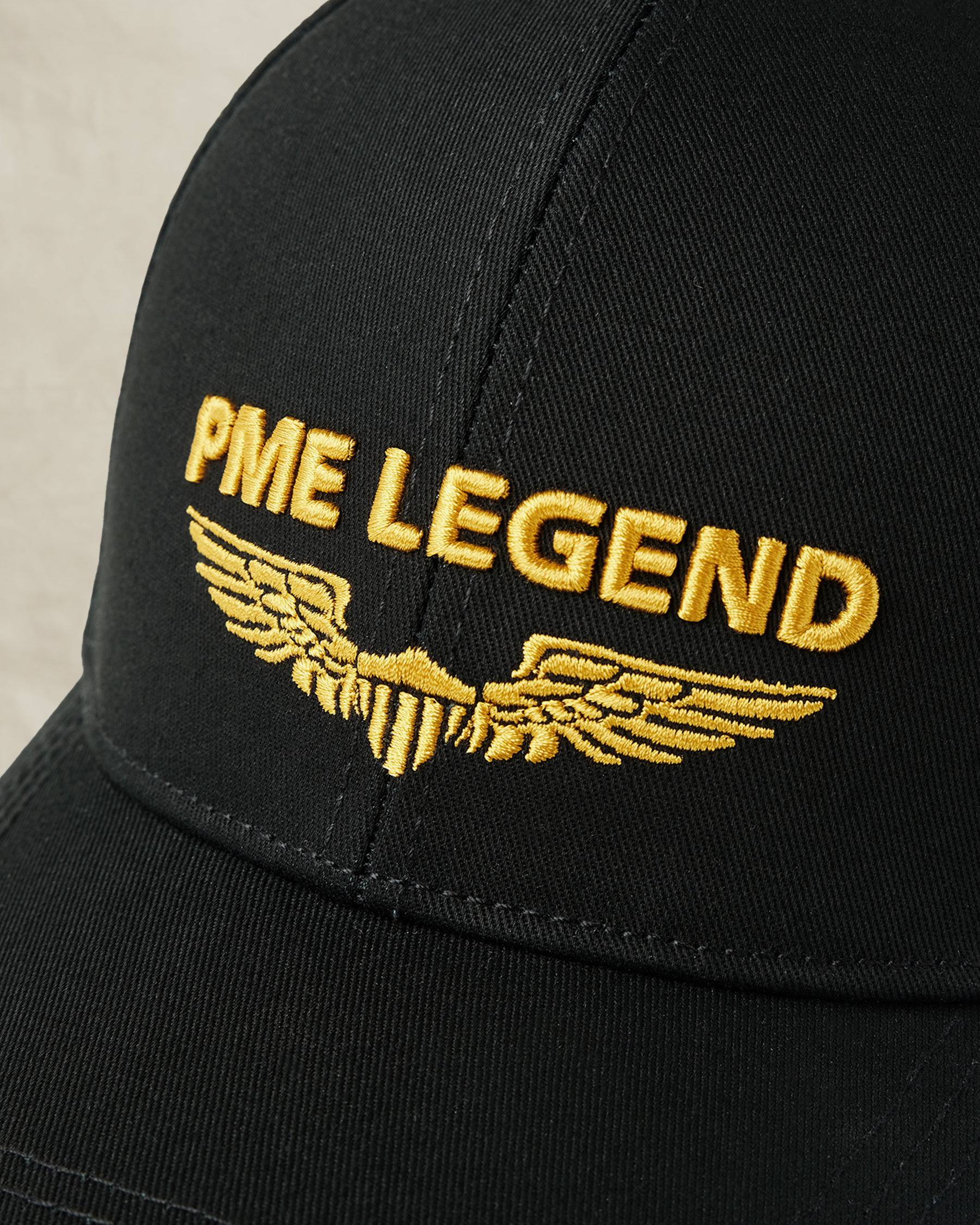 PME Legend Twill cap with embroidered corn-yellow logox