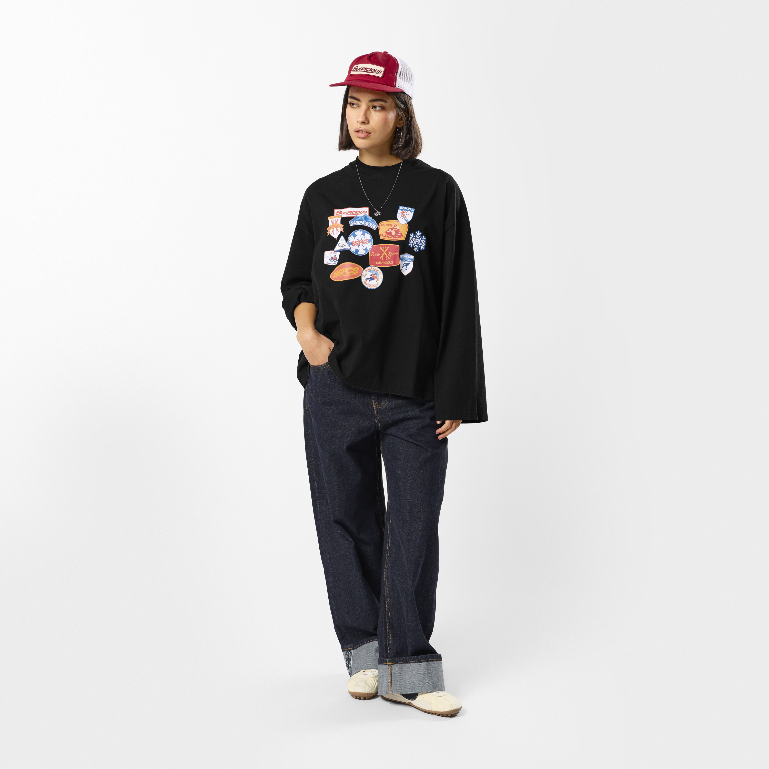 Suspicious Antwerp Winter3 / Patchwork Longsleeve - Black