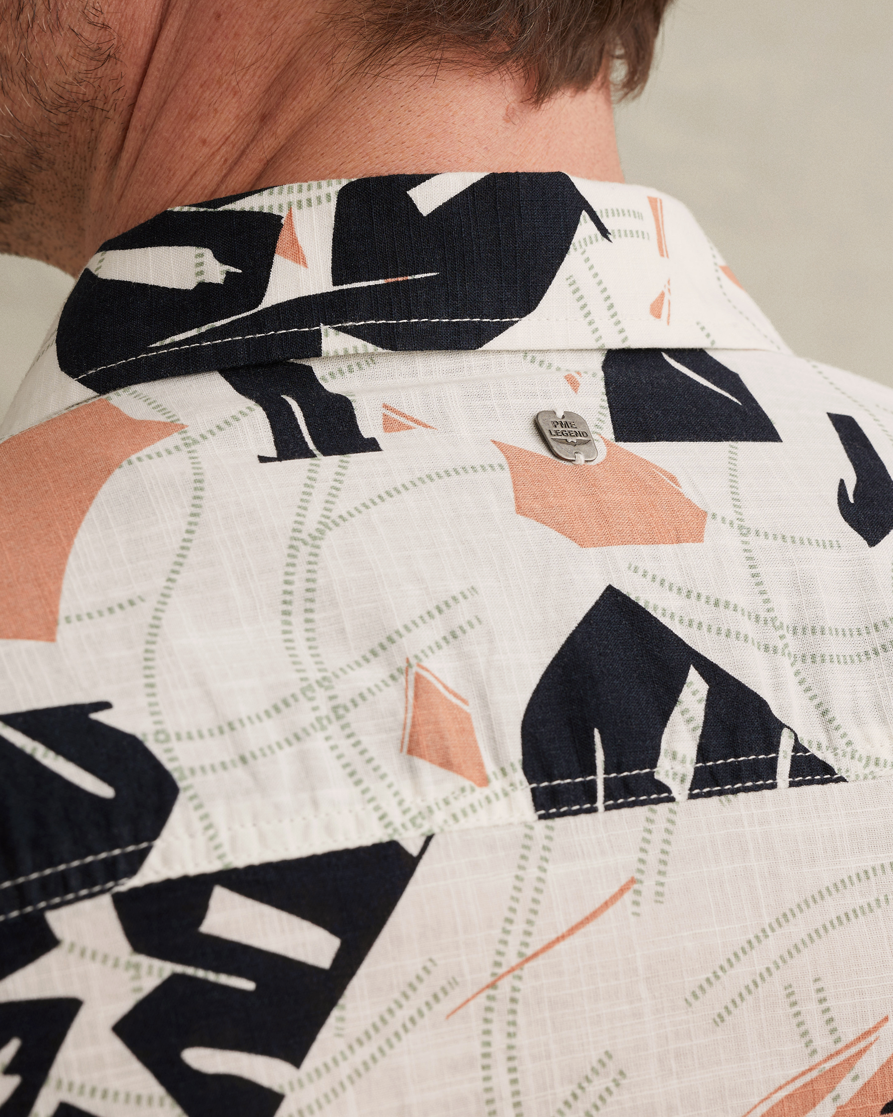 PME Legend Shirt with short sleeves in slub cottonx