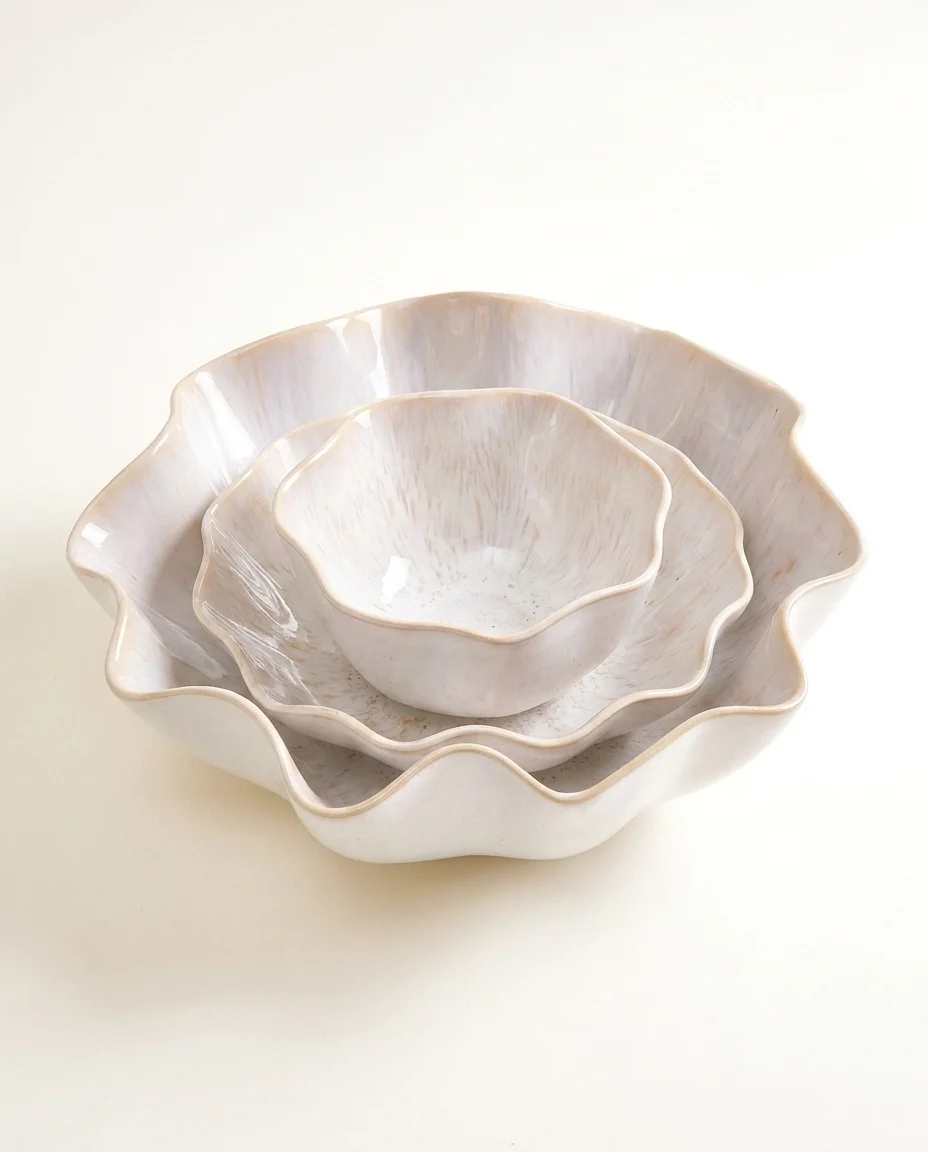 Areia - Tableware set shell sand 3 pieces
