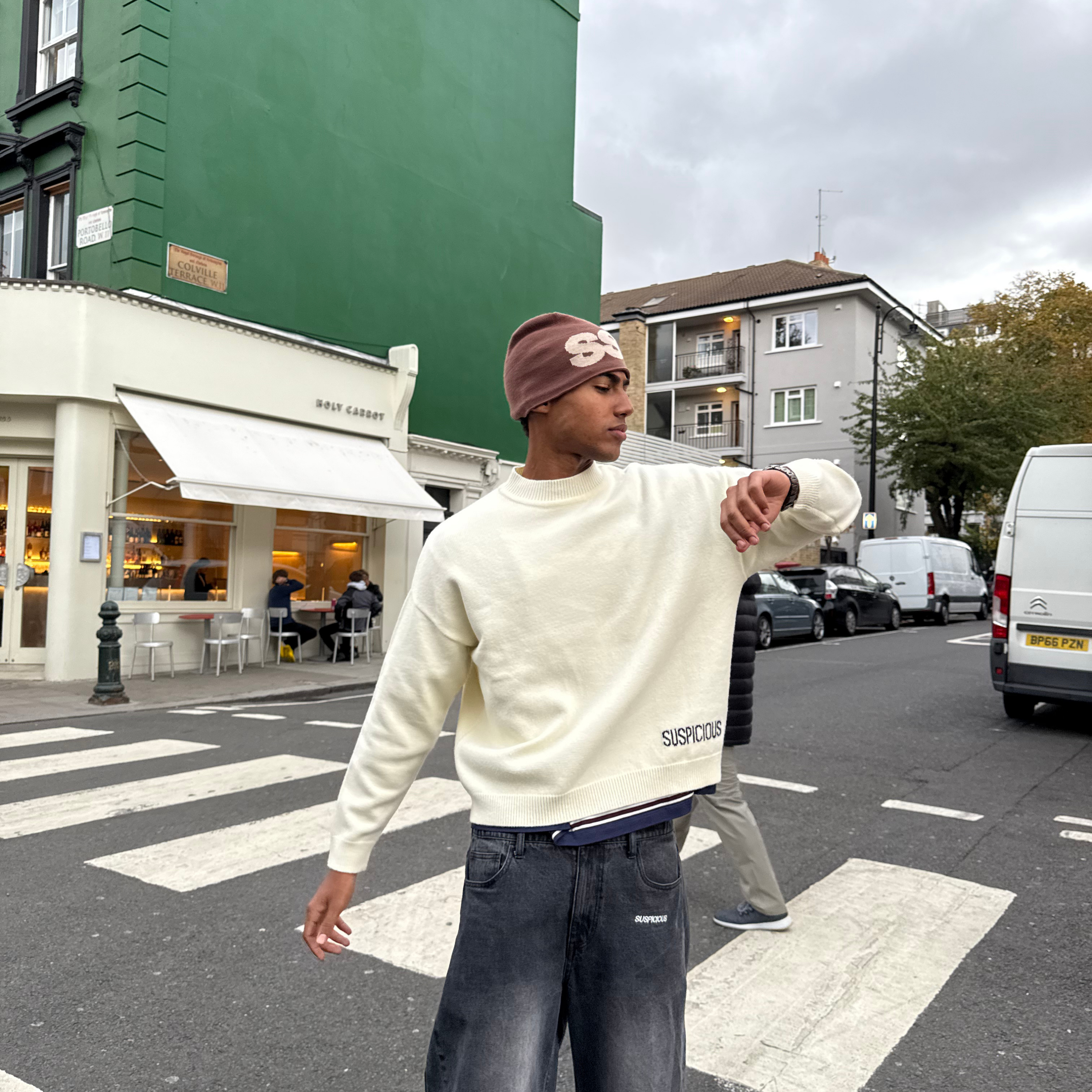 Suspicious Antwerp Winter2 / Core High Neck Knit - Off-White
