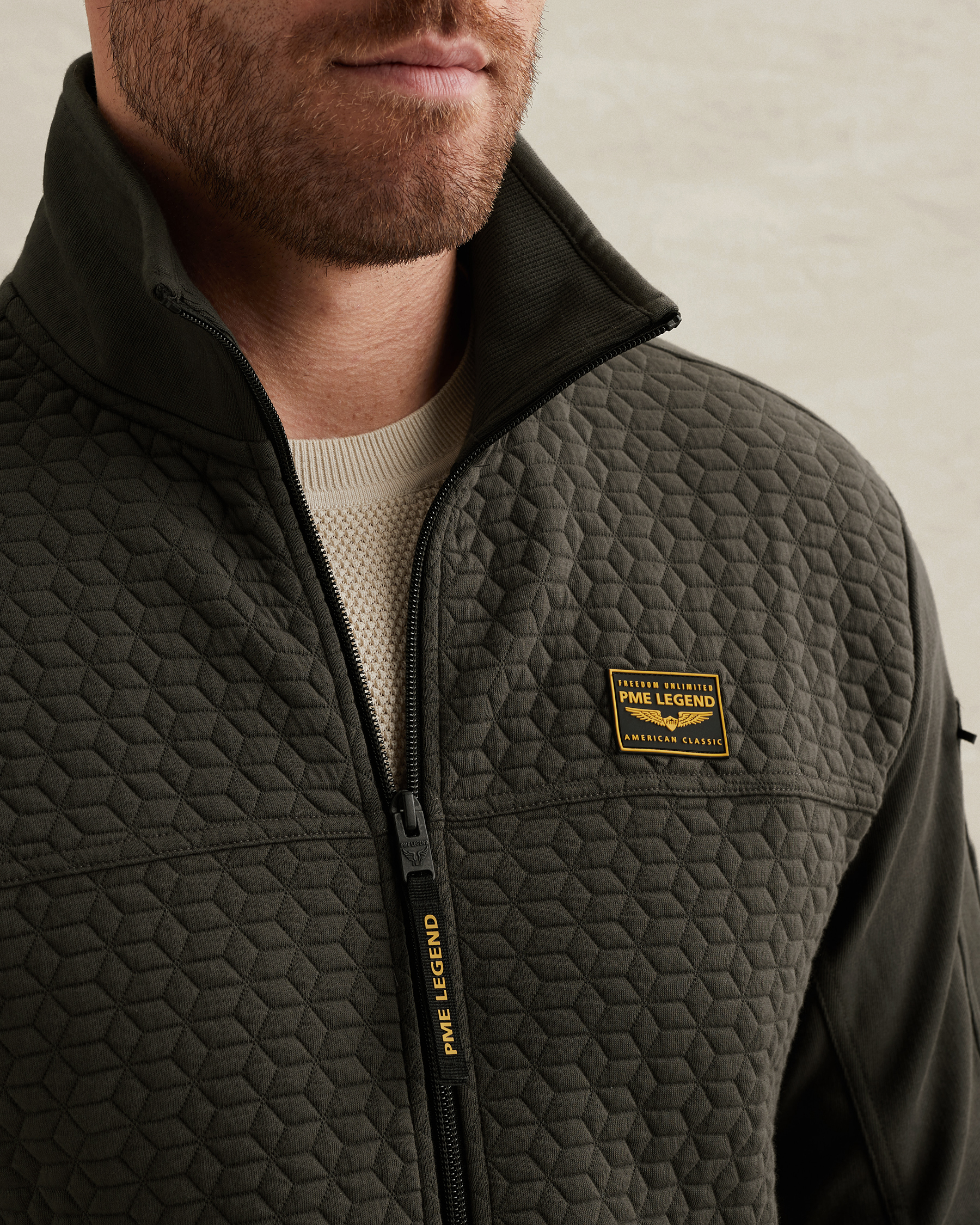 PME Legend Sweat jacket with textures and flight pocketx