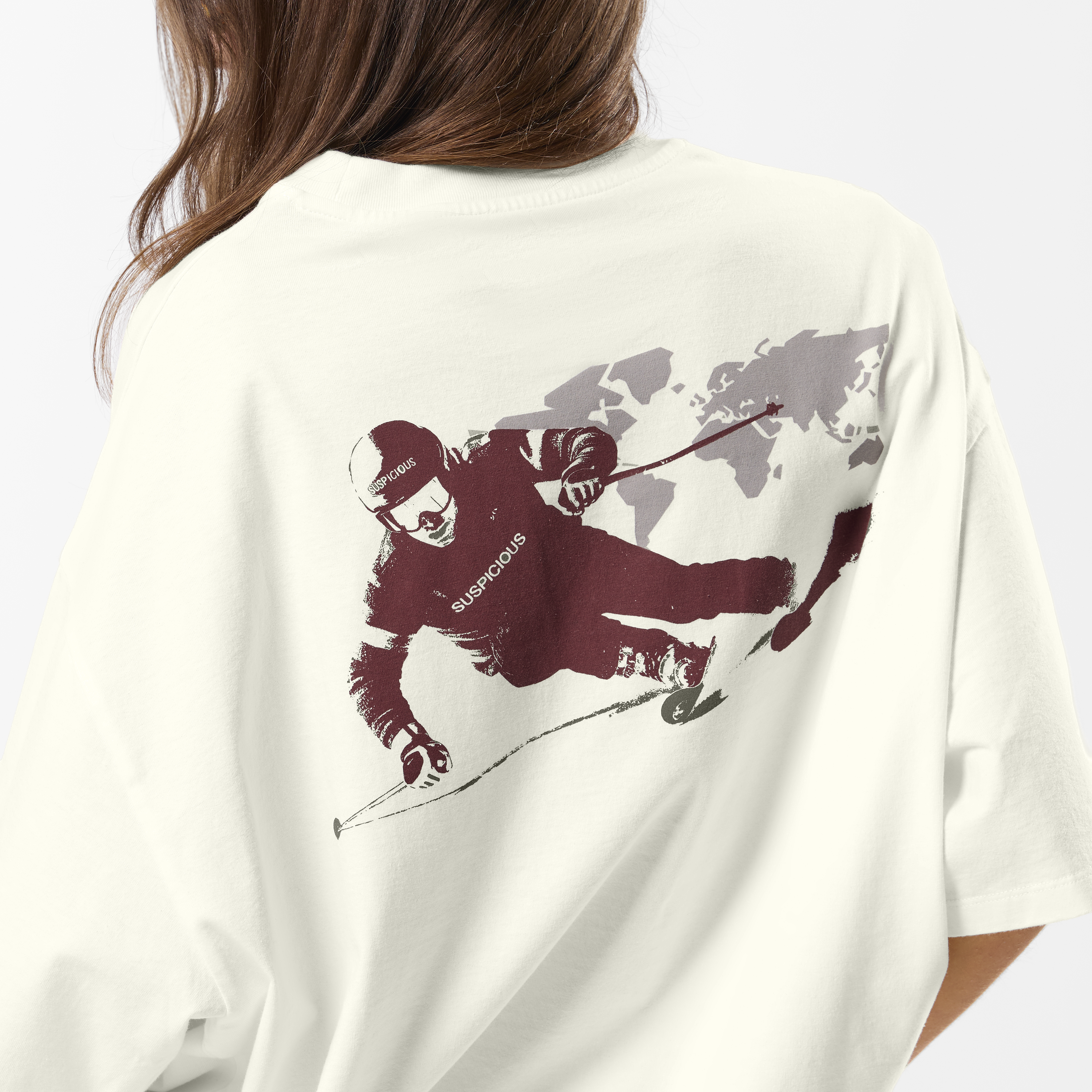Suspicious Antwerp Winter3 / Race the map Tee - Natural