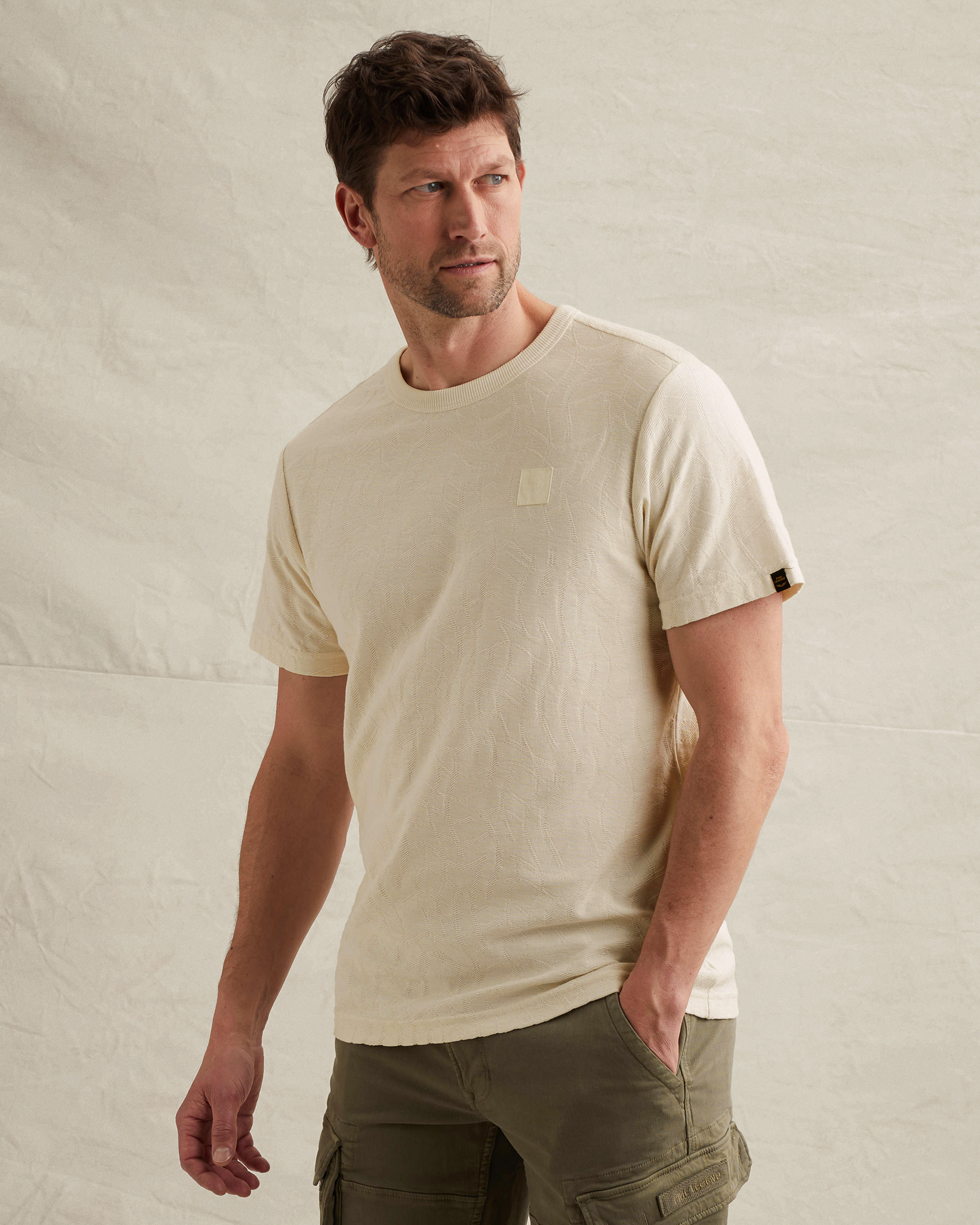 PME Legend T-shirt in jersey with allover jacquard patternx