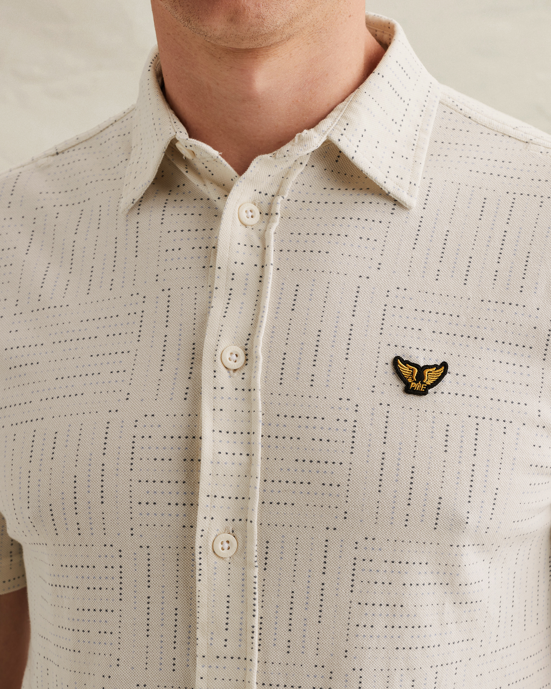 PME Legend Shirt with allover print and short sleevesx