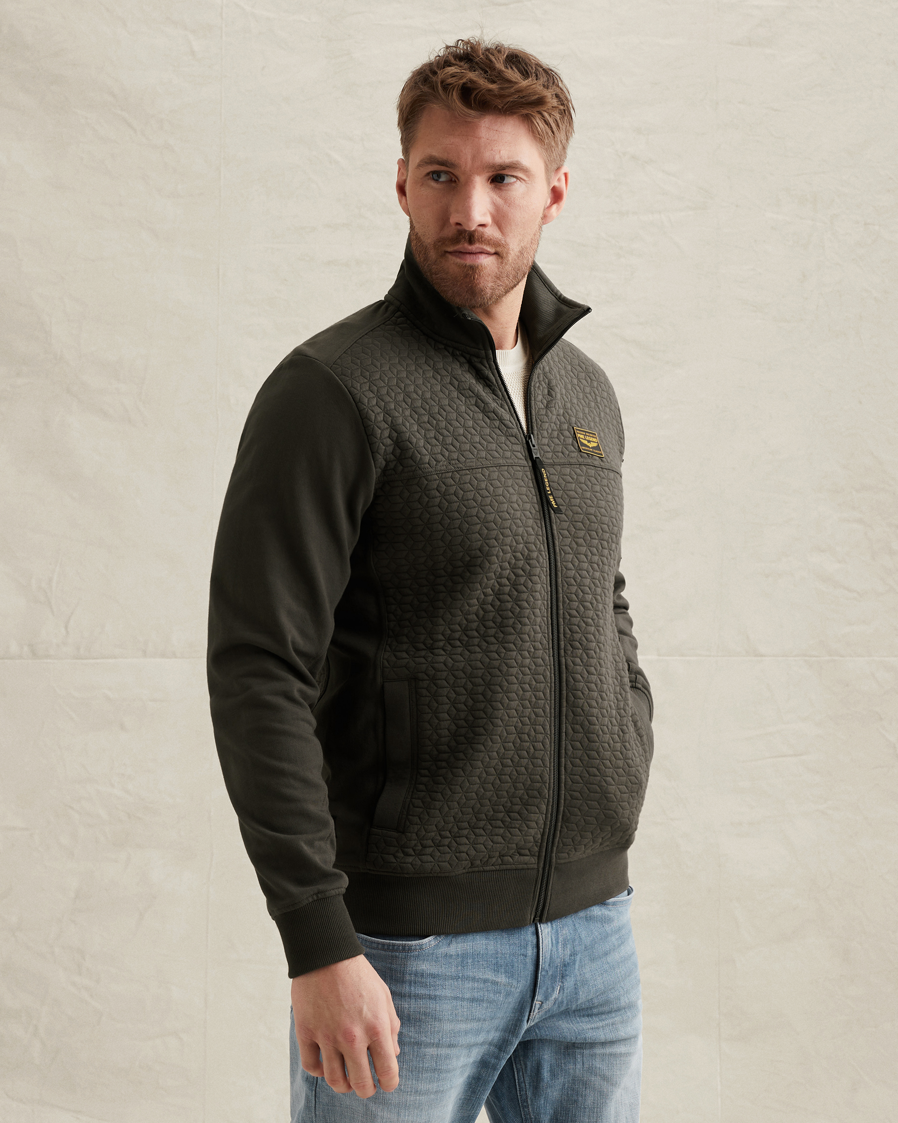 PME Legend Sweat jacket with textures and flight pocketx
