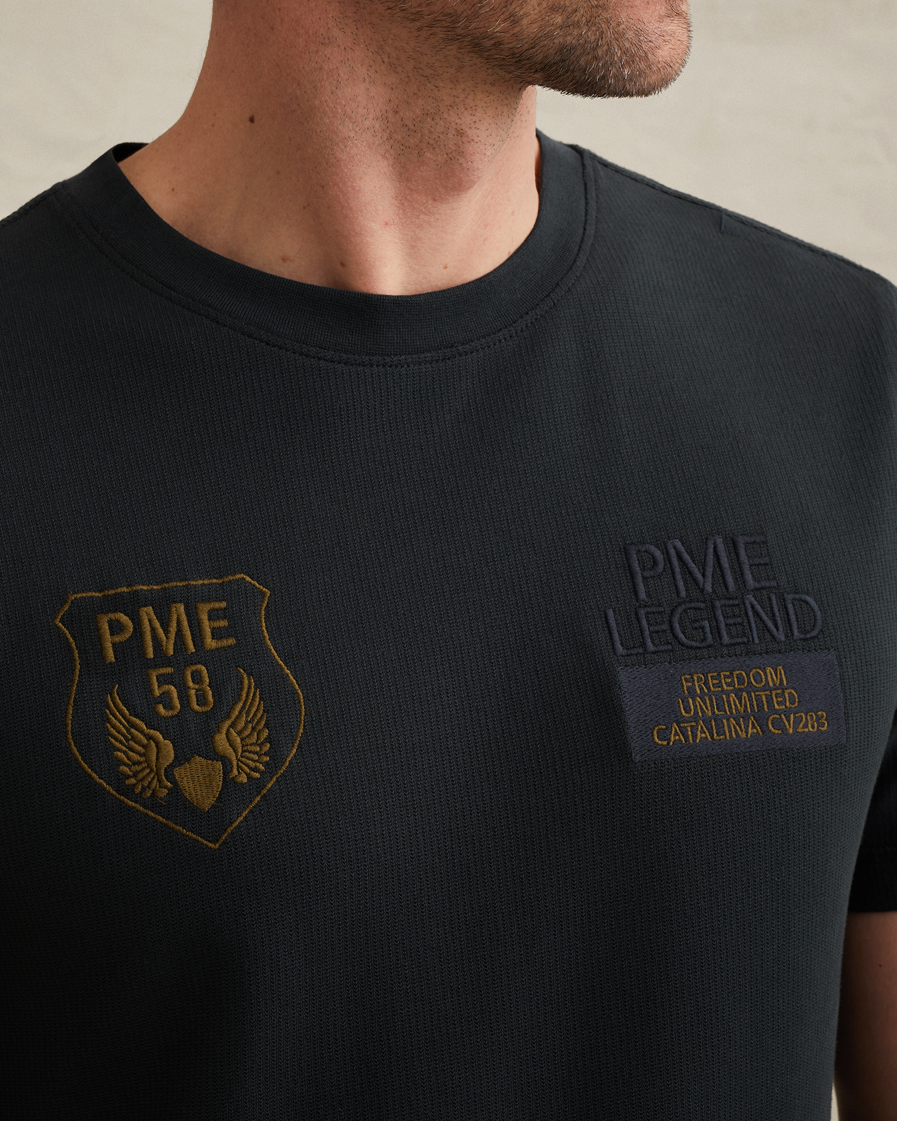 PME Legend T-shirt in jersey with multiple badgesx