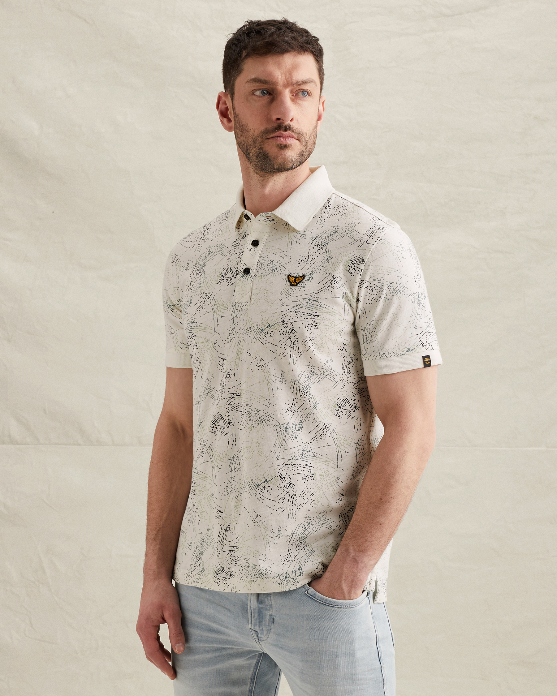 PME Legend Polo shirt in jersey with allover printx