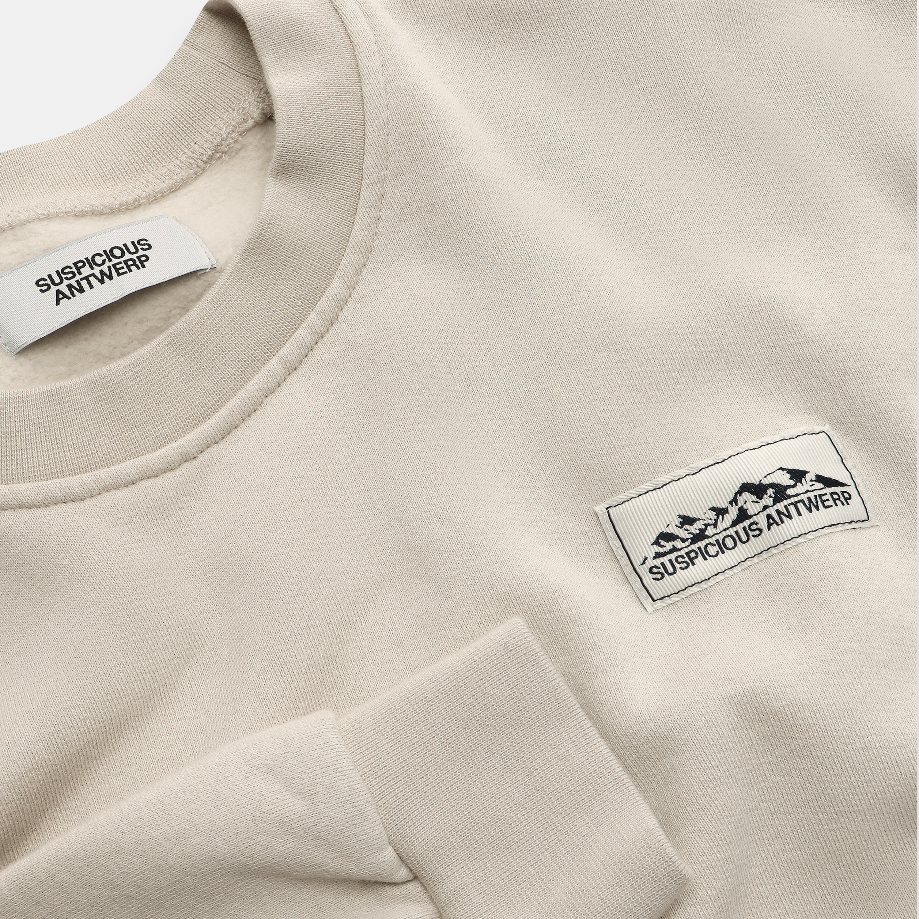 Suspicious Antwerp The Label Crewneck - River Grey
