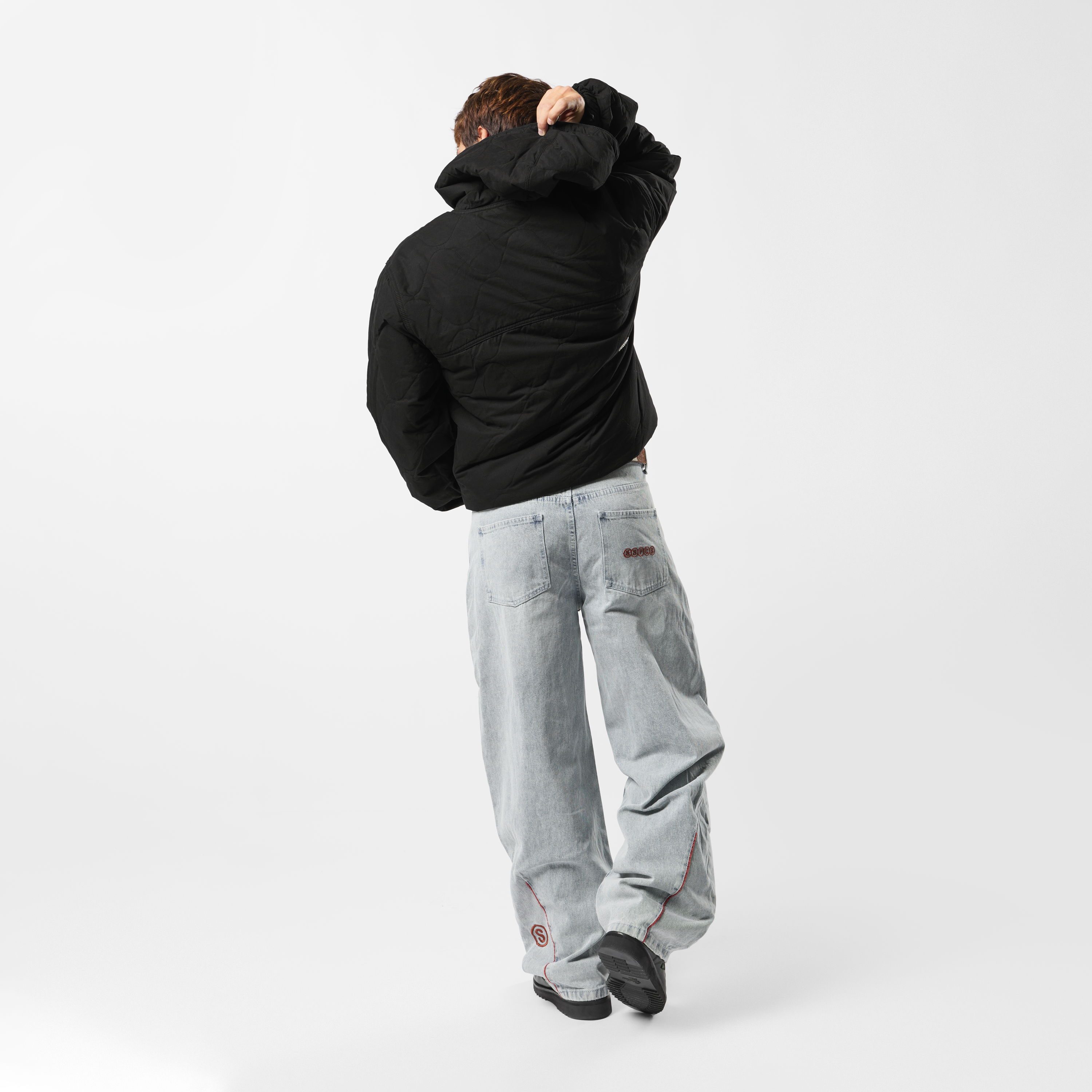 Suspicious Antwerp Fall / Reversible Canvas Hooded Jacket - Black