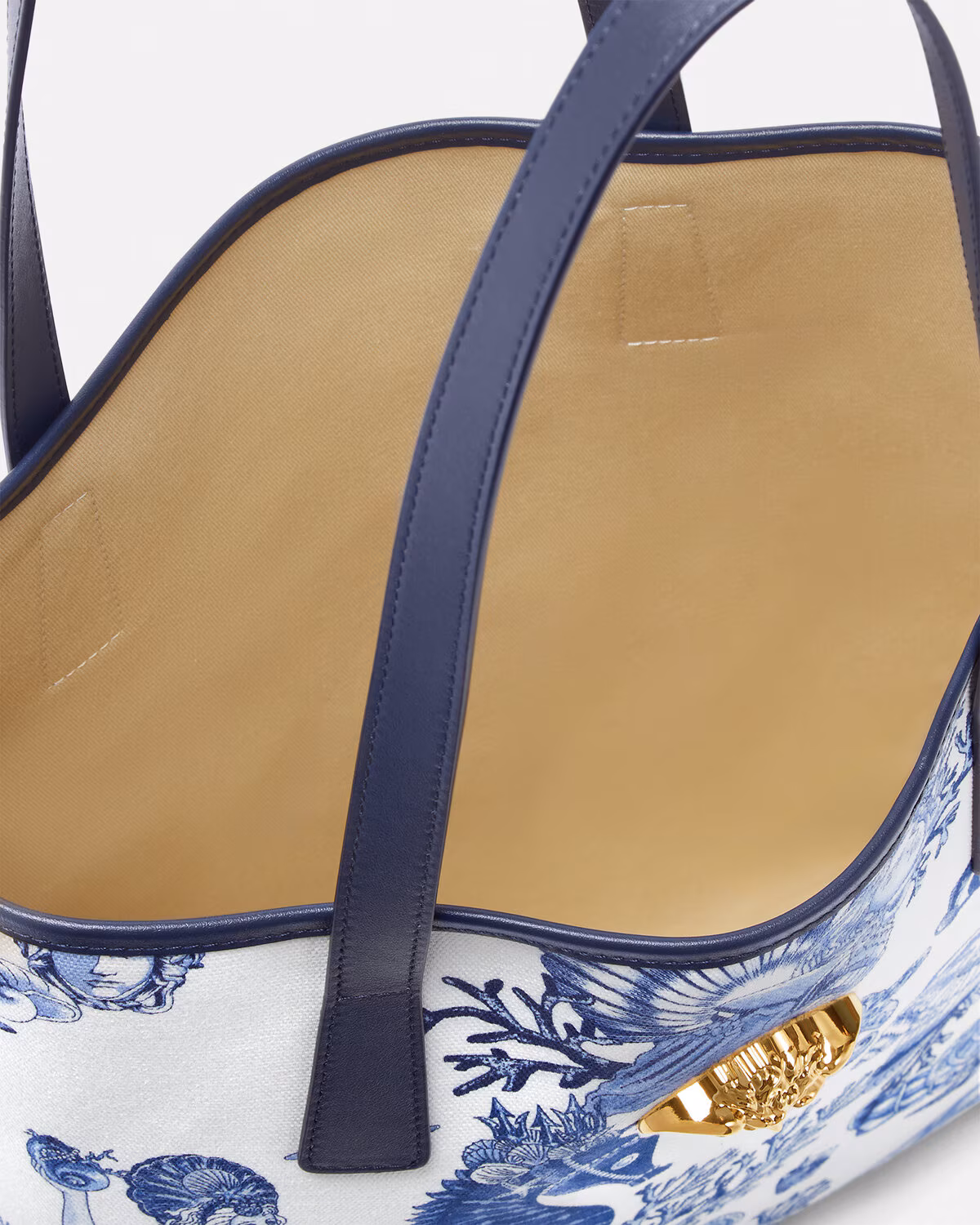 Versace Coral Theatre La Medusa Canvas Tote Bag