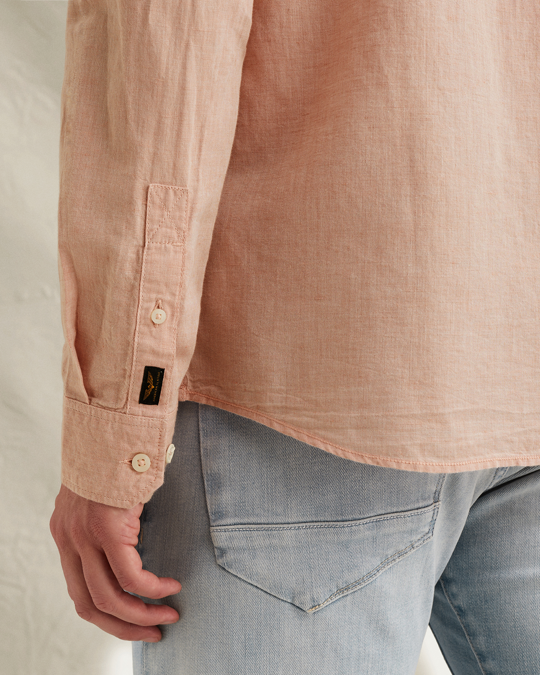 PME Legend Cotton/linen shirt with embroidered logox