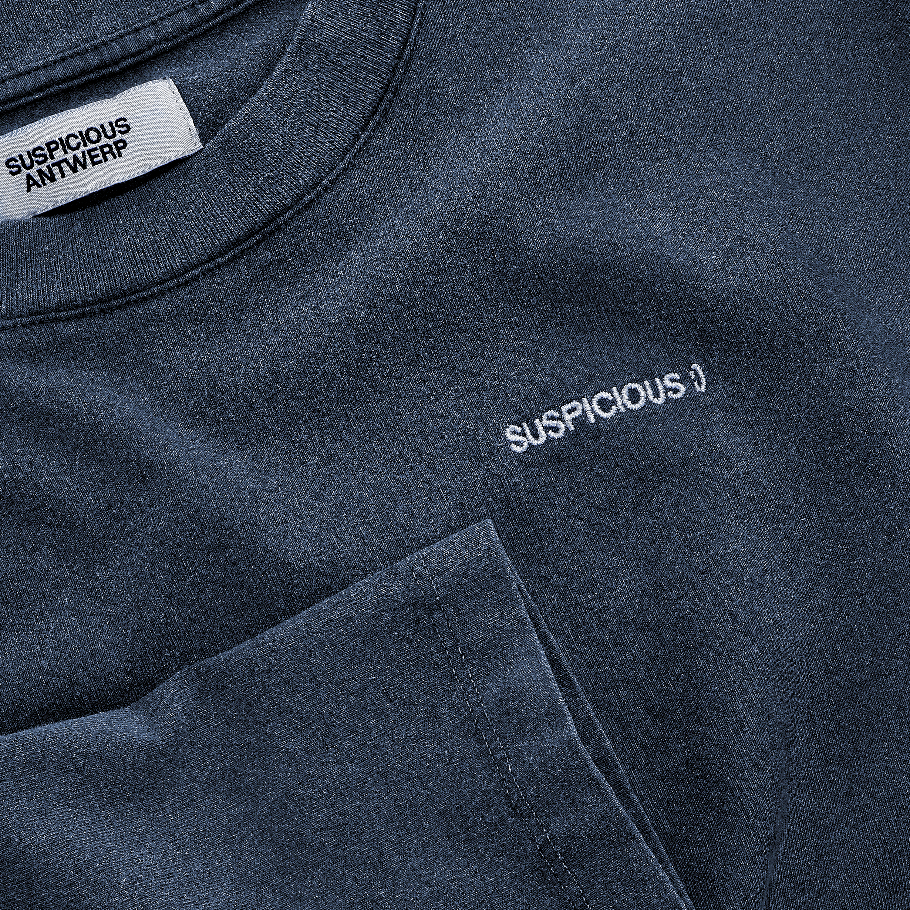 Suspicious Antwerp (SS24) The Smiley Longsleeve - Coastal Blue