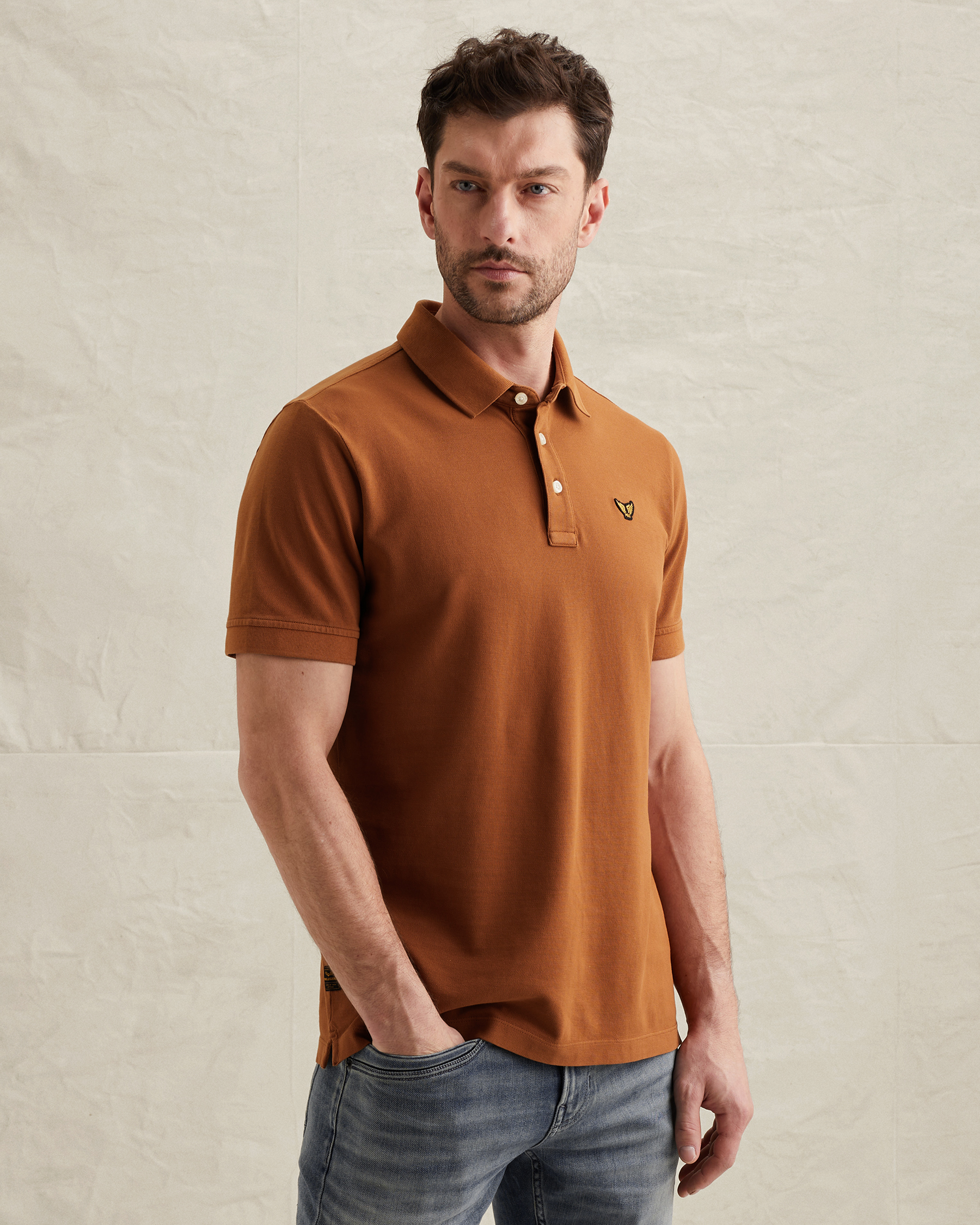PME Legend Polo shirt with garment-dye washx