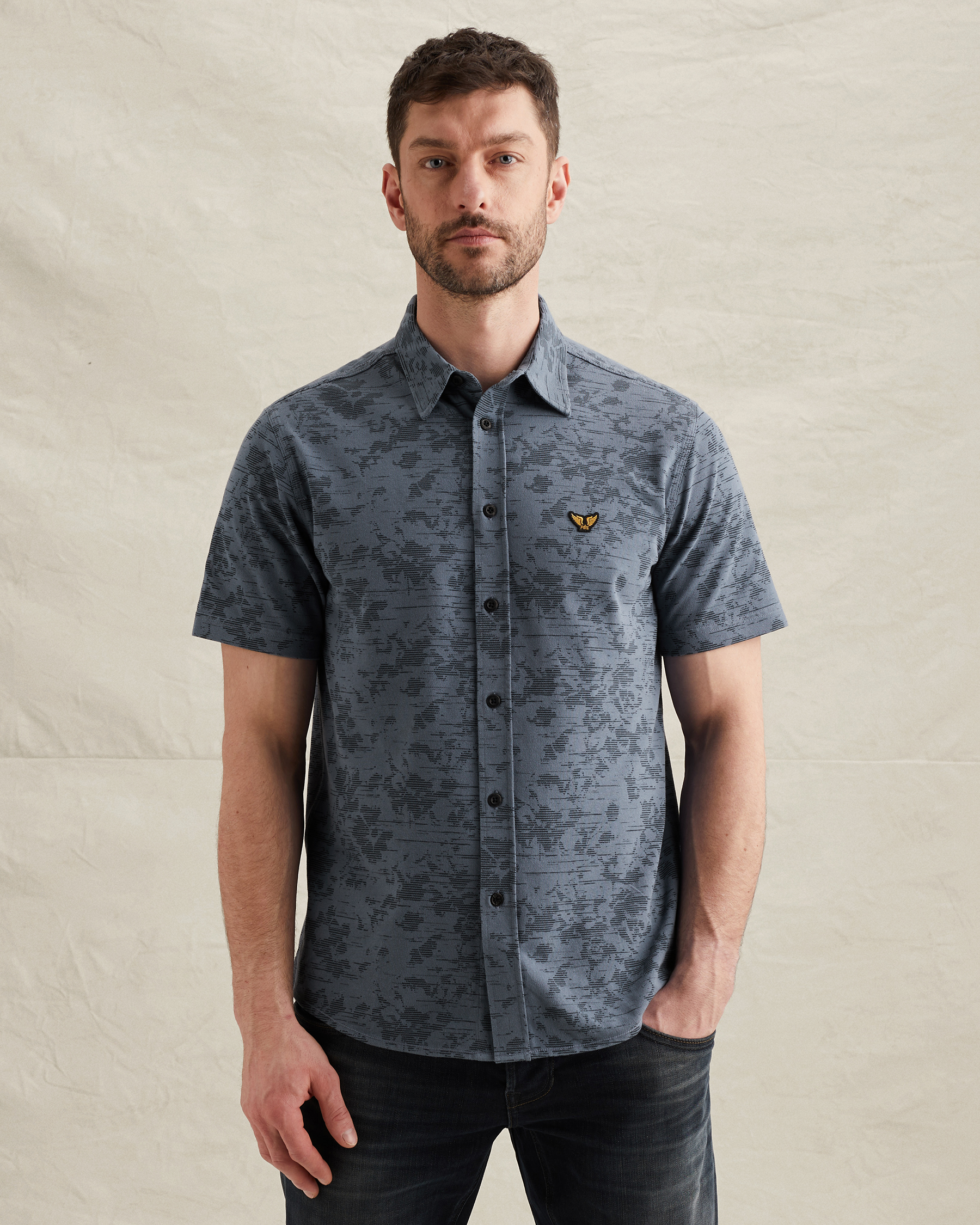 PME Legend Shirt in jersey piqué with allover printx