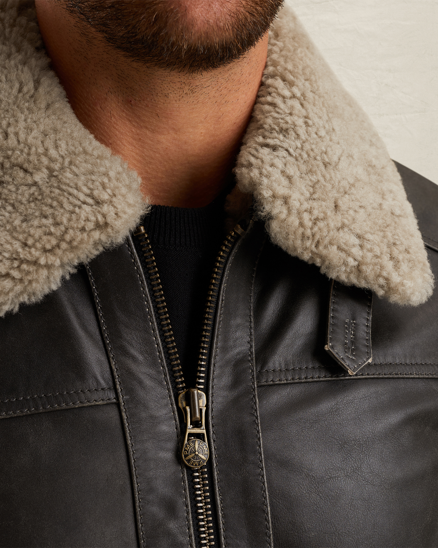 PME Legend Auckland Fur leather jacketx