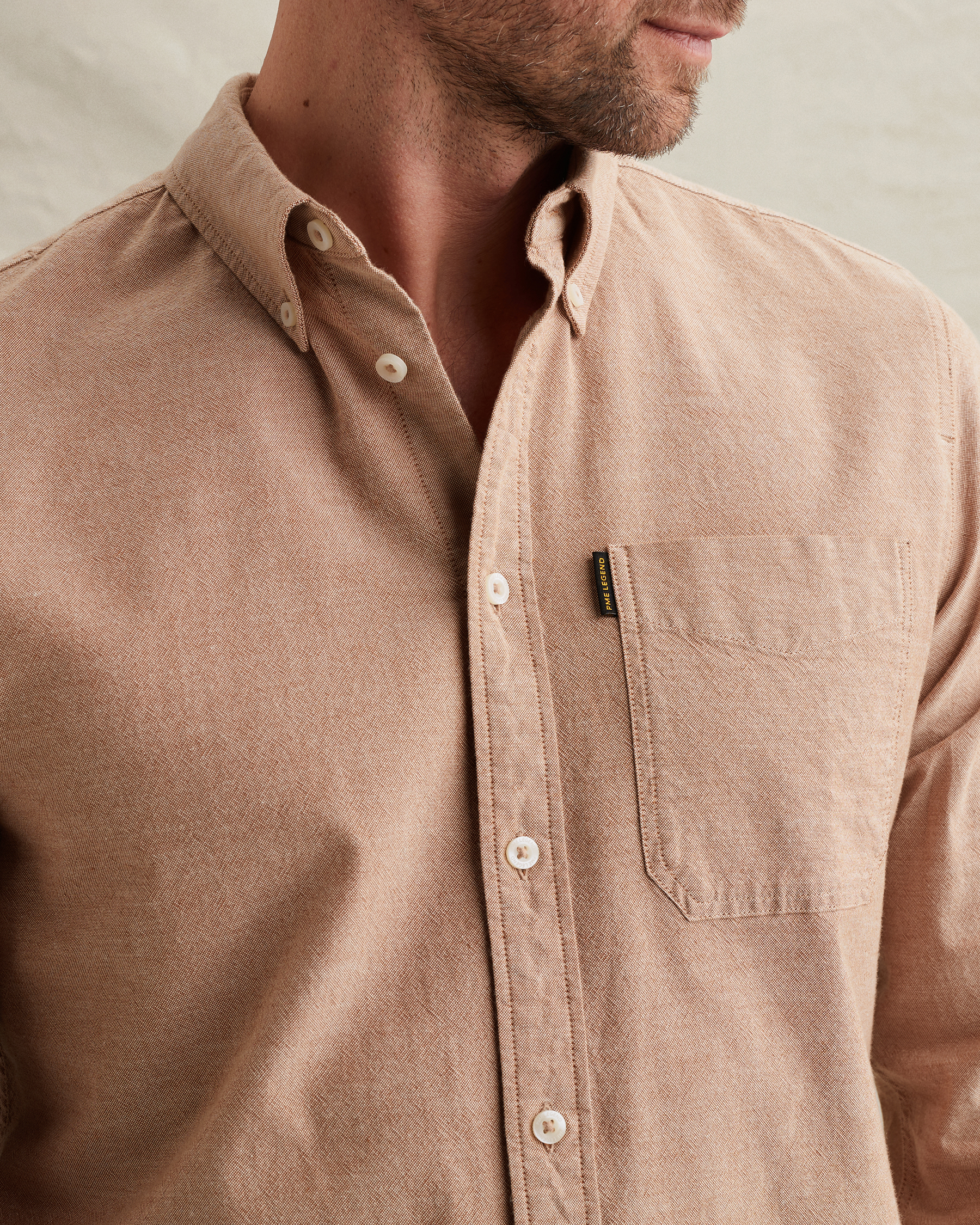 PME Legend Oxford shirt with chest pocket and button-down collarx