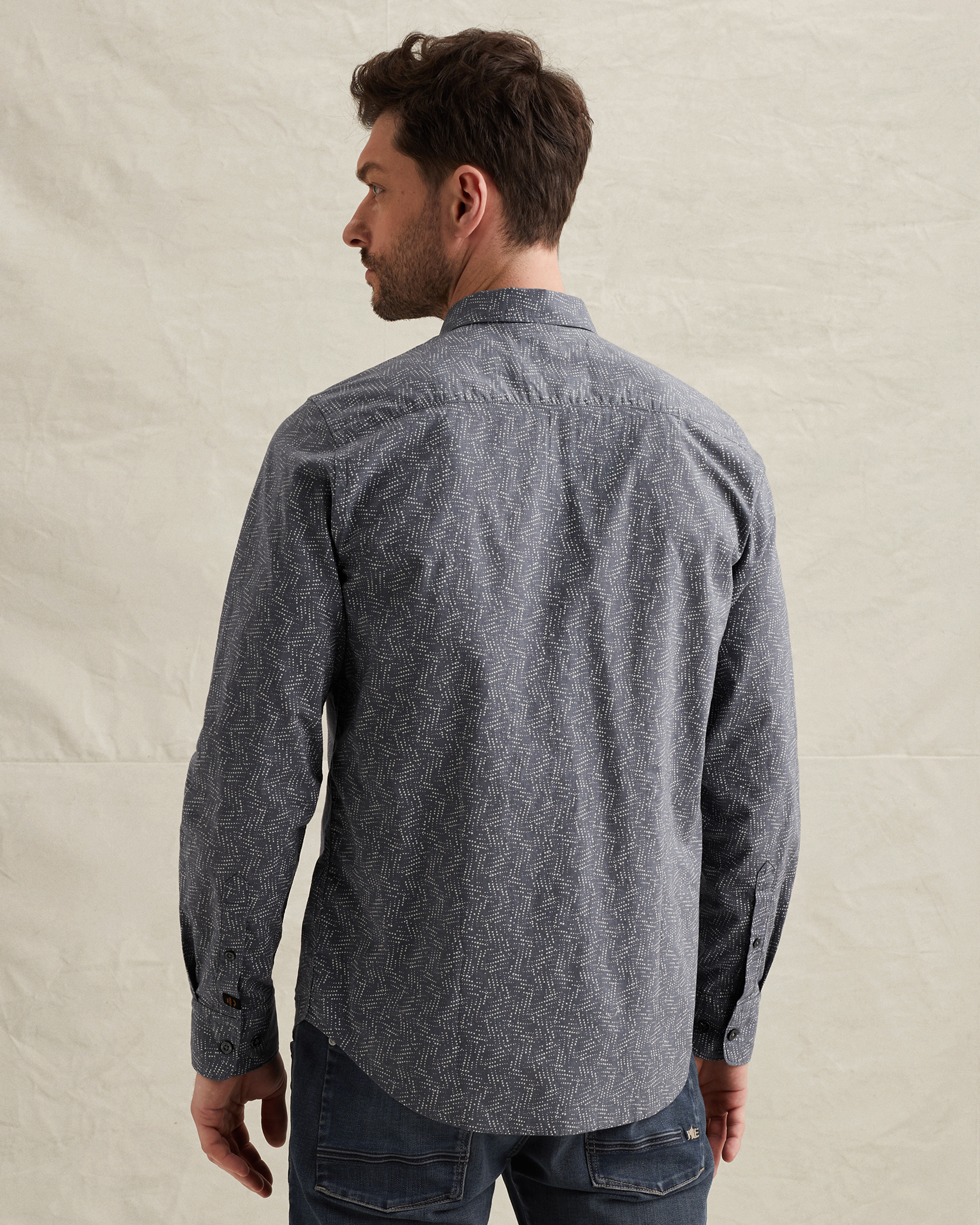 PME Legend Shirt with allover print and button-down collarx