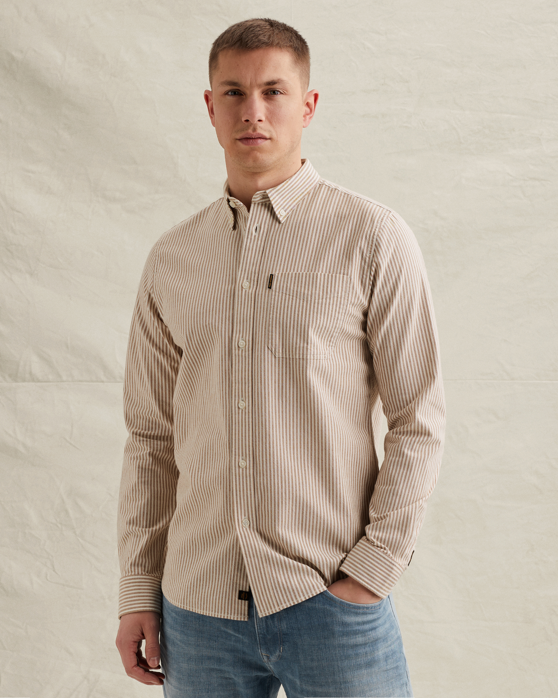 PME Legend Oxford shirt with stripe patternx