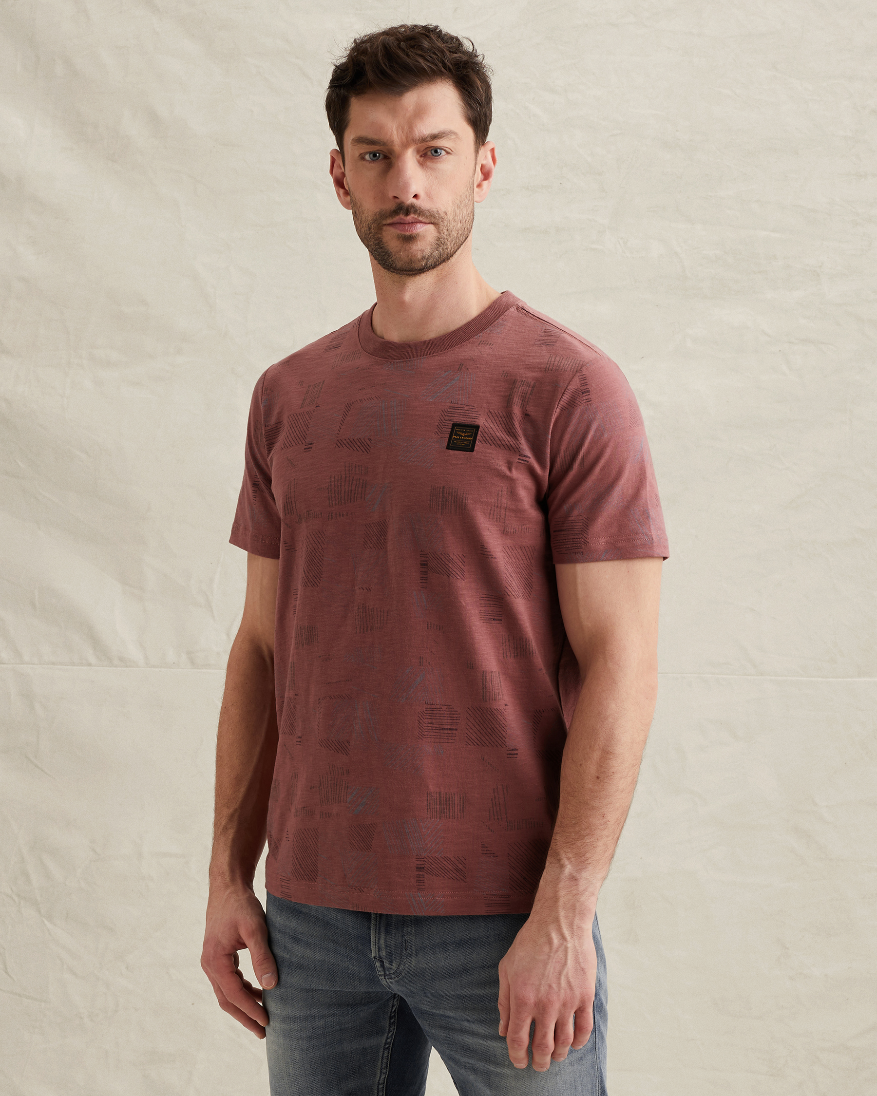 PME Legend T-shirt with allover print and slub effectx