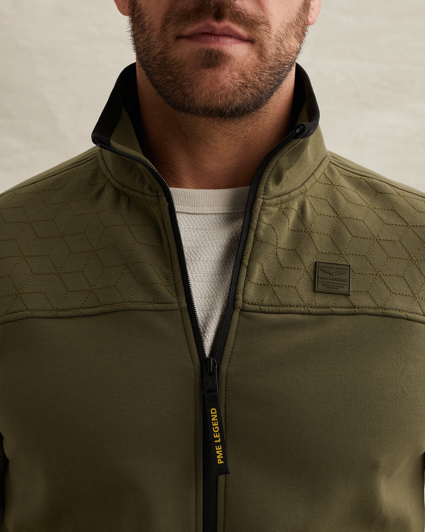 PME Legend Sweat jacket with stand-up collar and zipper closurex