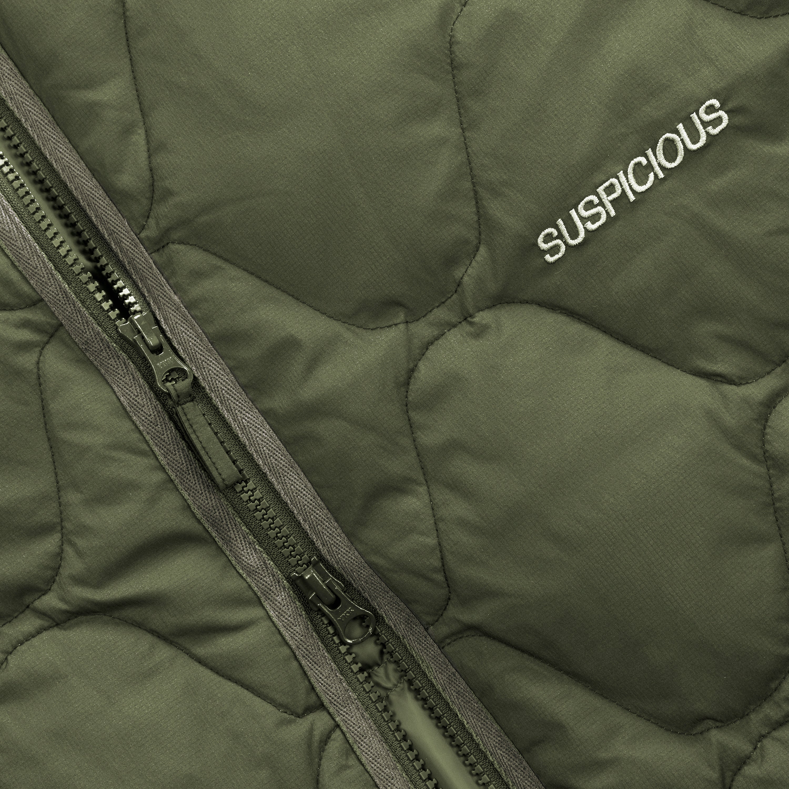 Suspicious Antwerp Softground / Essentials Quilted Jacket w Pocket - Hunter