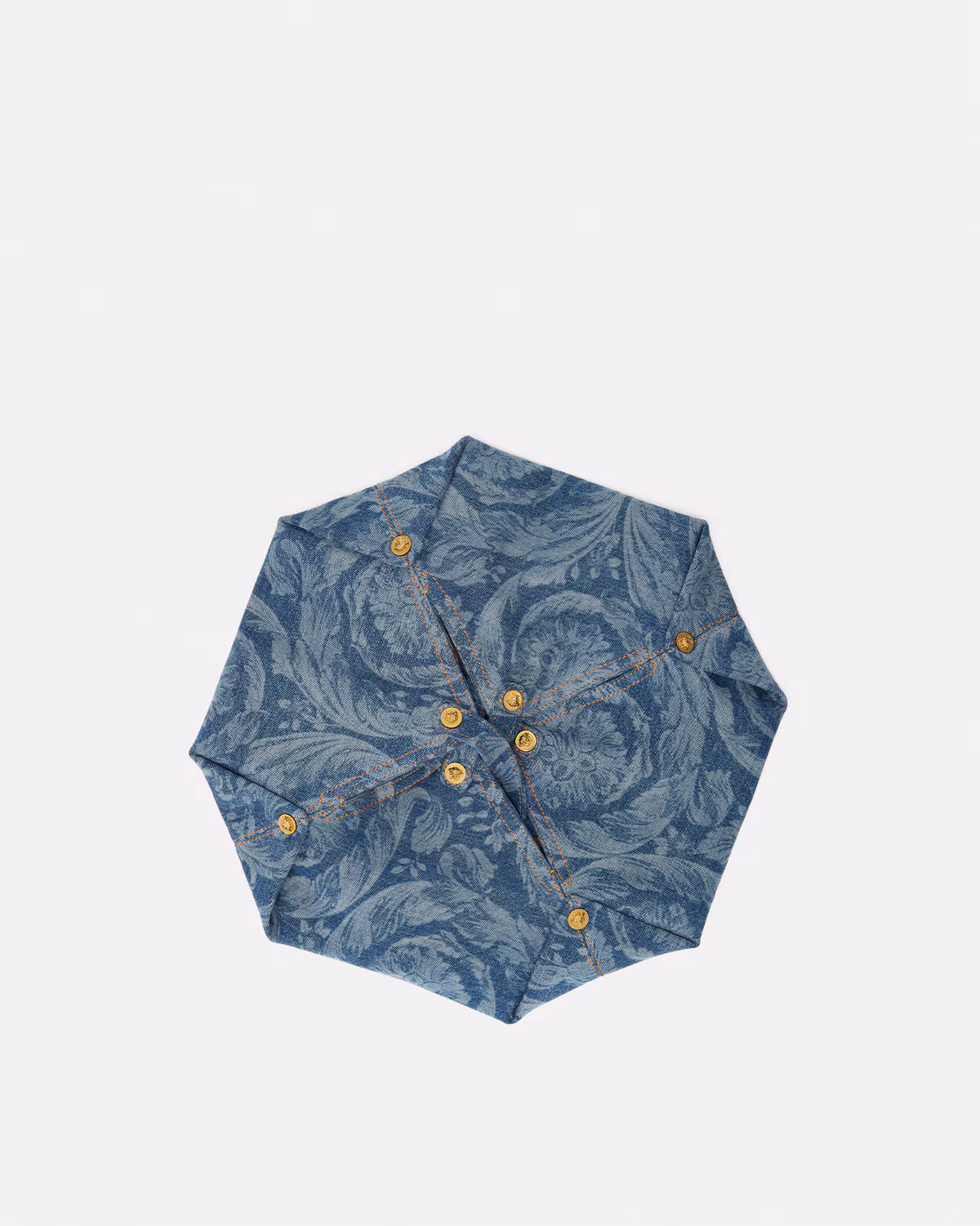 Versace Barocco Protea Denim Shoulder Bag