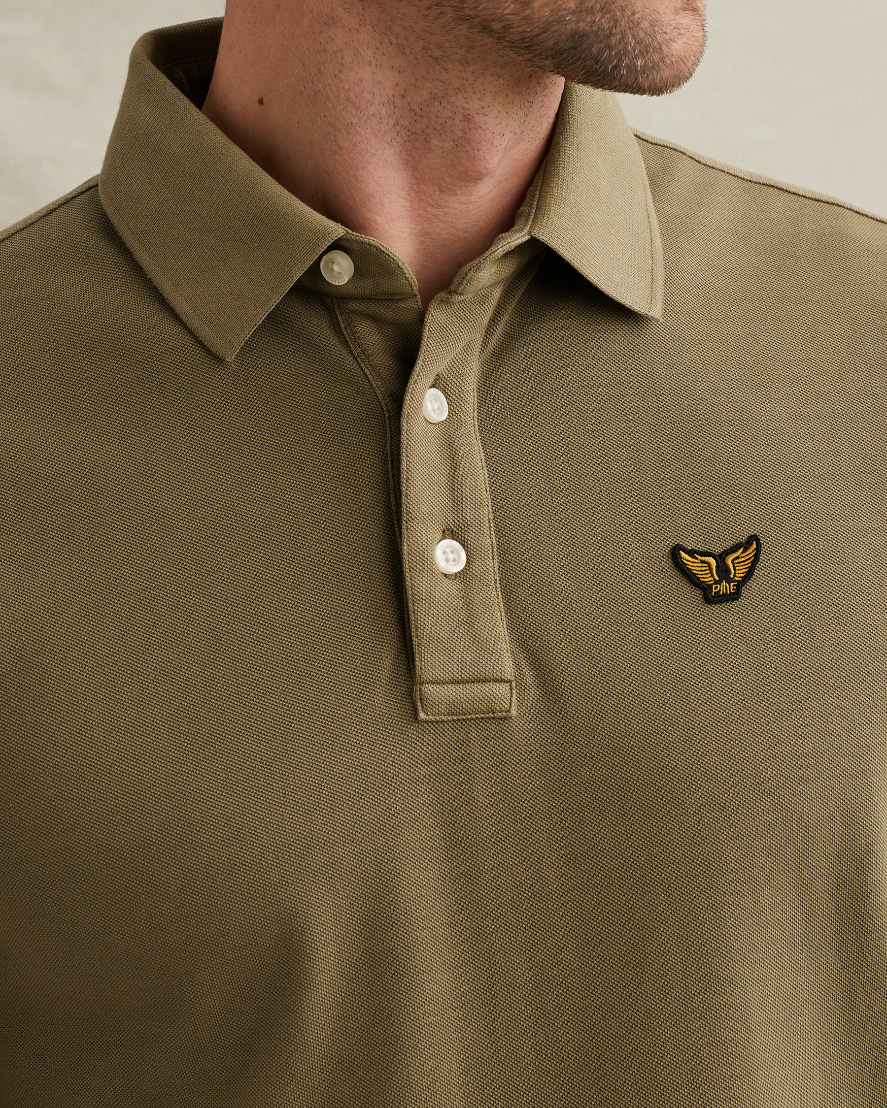 PME Legend Polo shirt with tailwing logo and garment-dye washx
