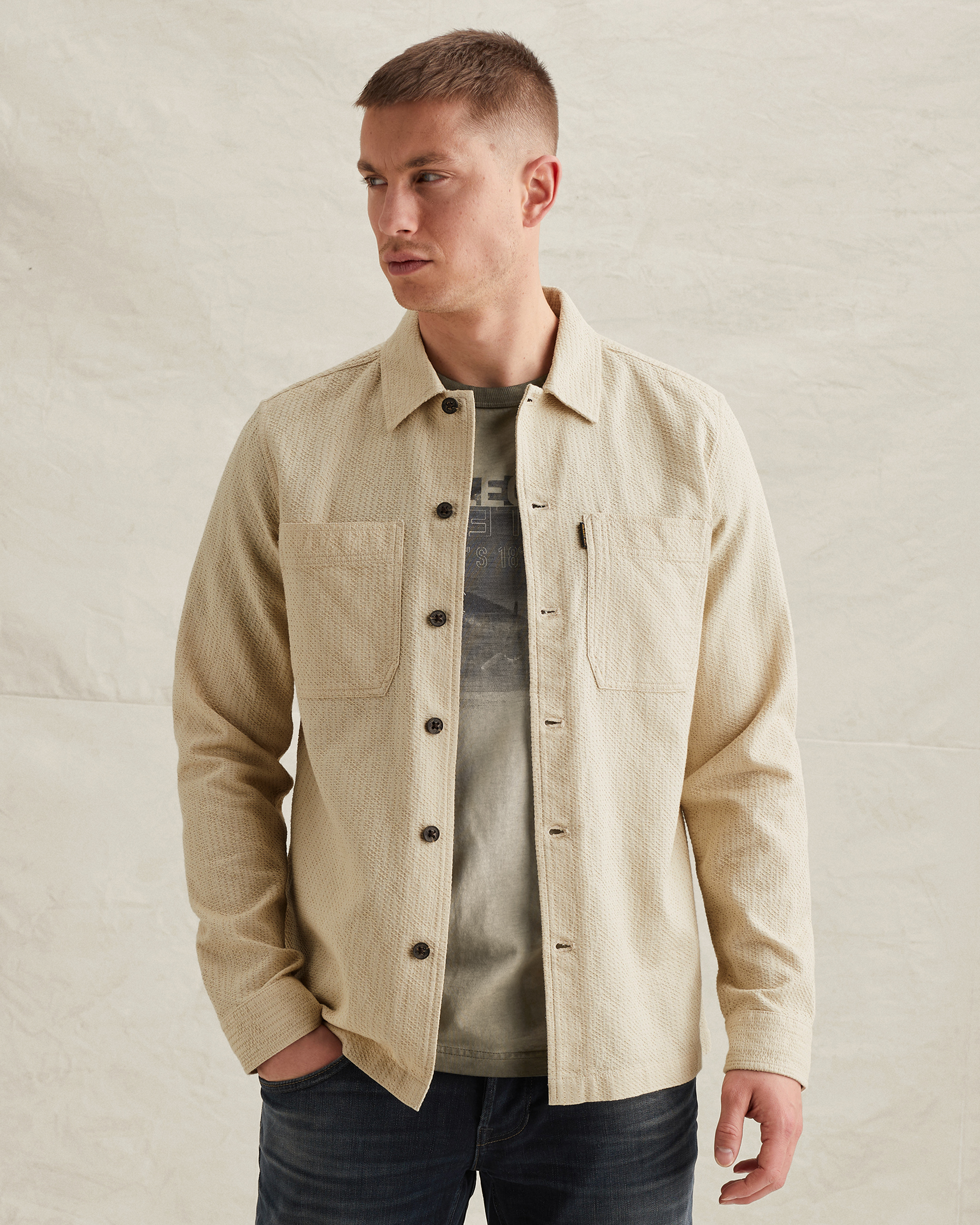 PME Legend Shirt with button closure and texturex