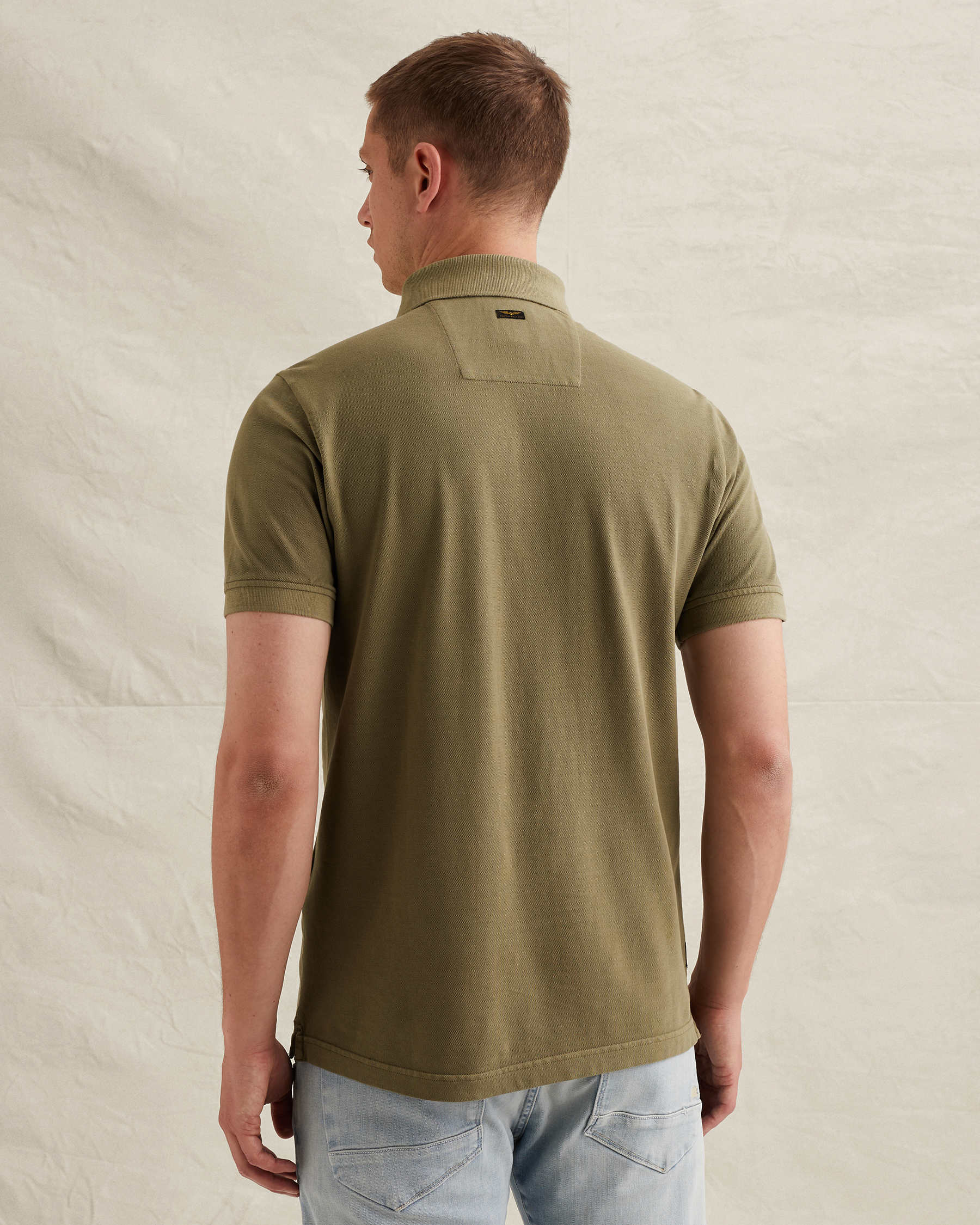 PME Legend Polo shirt with garment-dye wash in piquéx