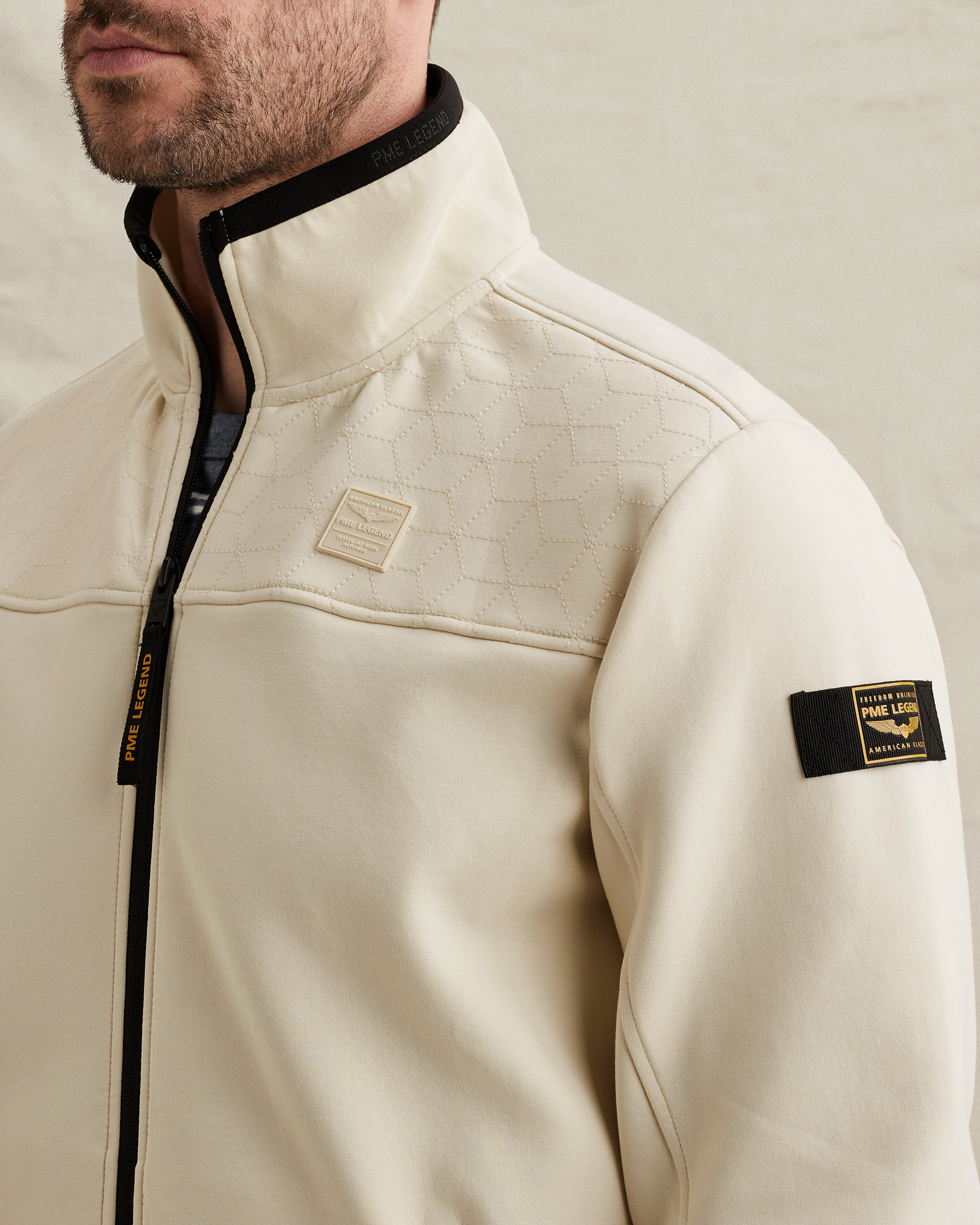 PME Legend Sweat jacket with stand-up collar and zipper closurex