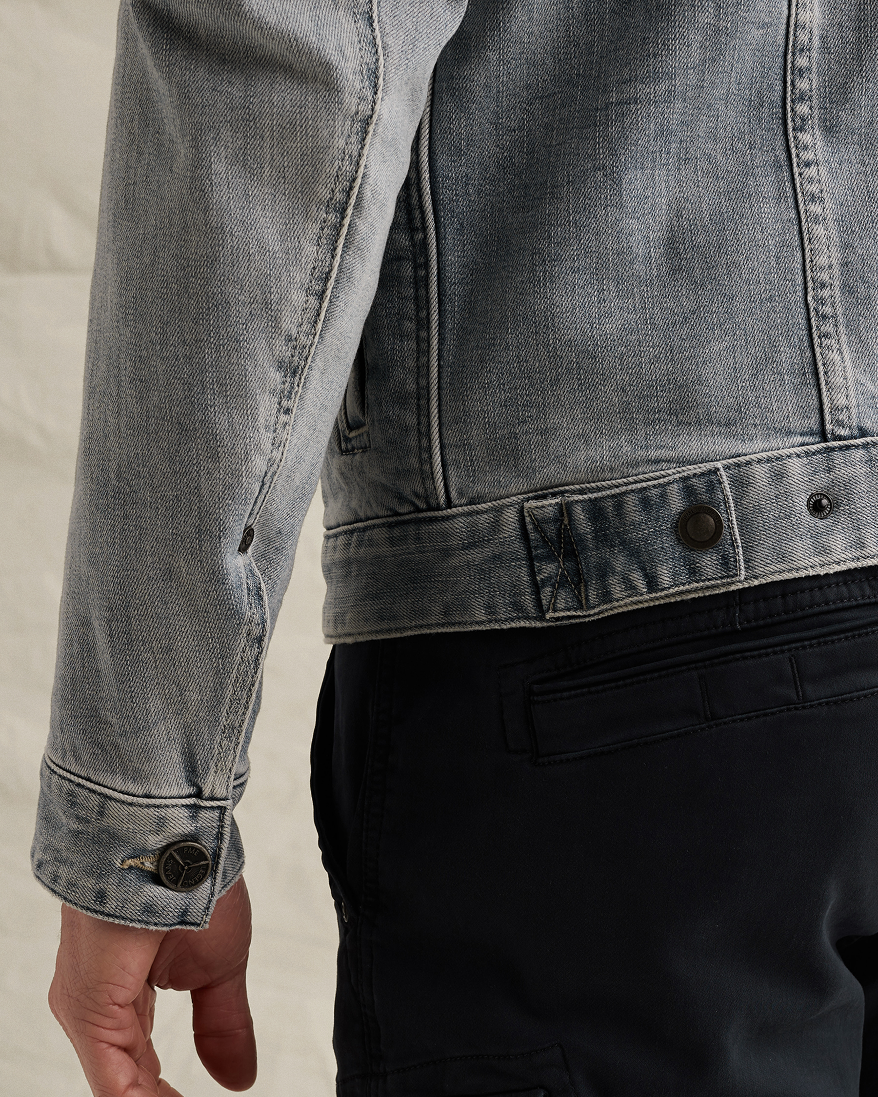 PME Legend Denim jacket with badgesx