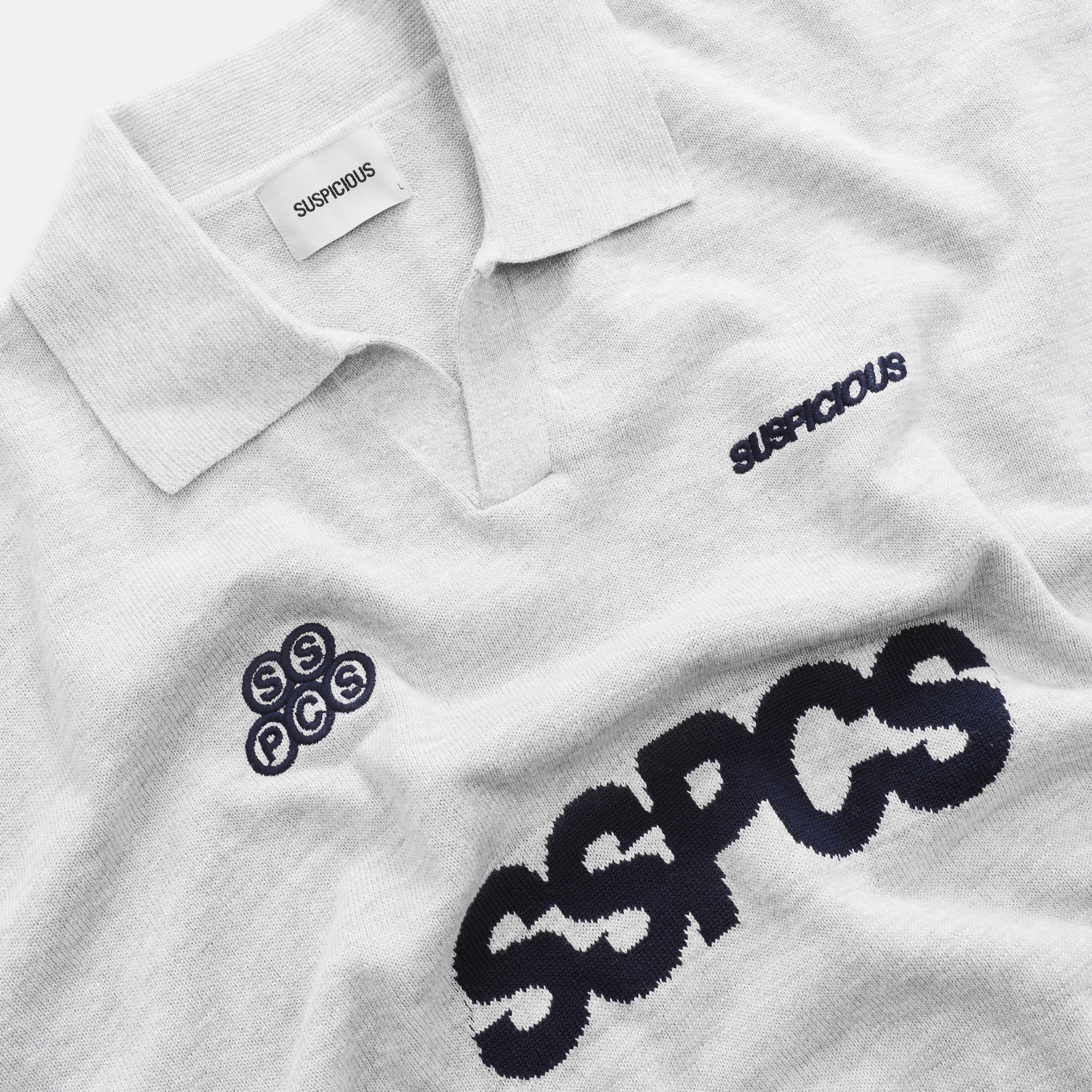 Suspicious Antwerp Fall / SSPCS Club Cotton Polo - Neutral Heather