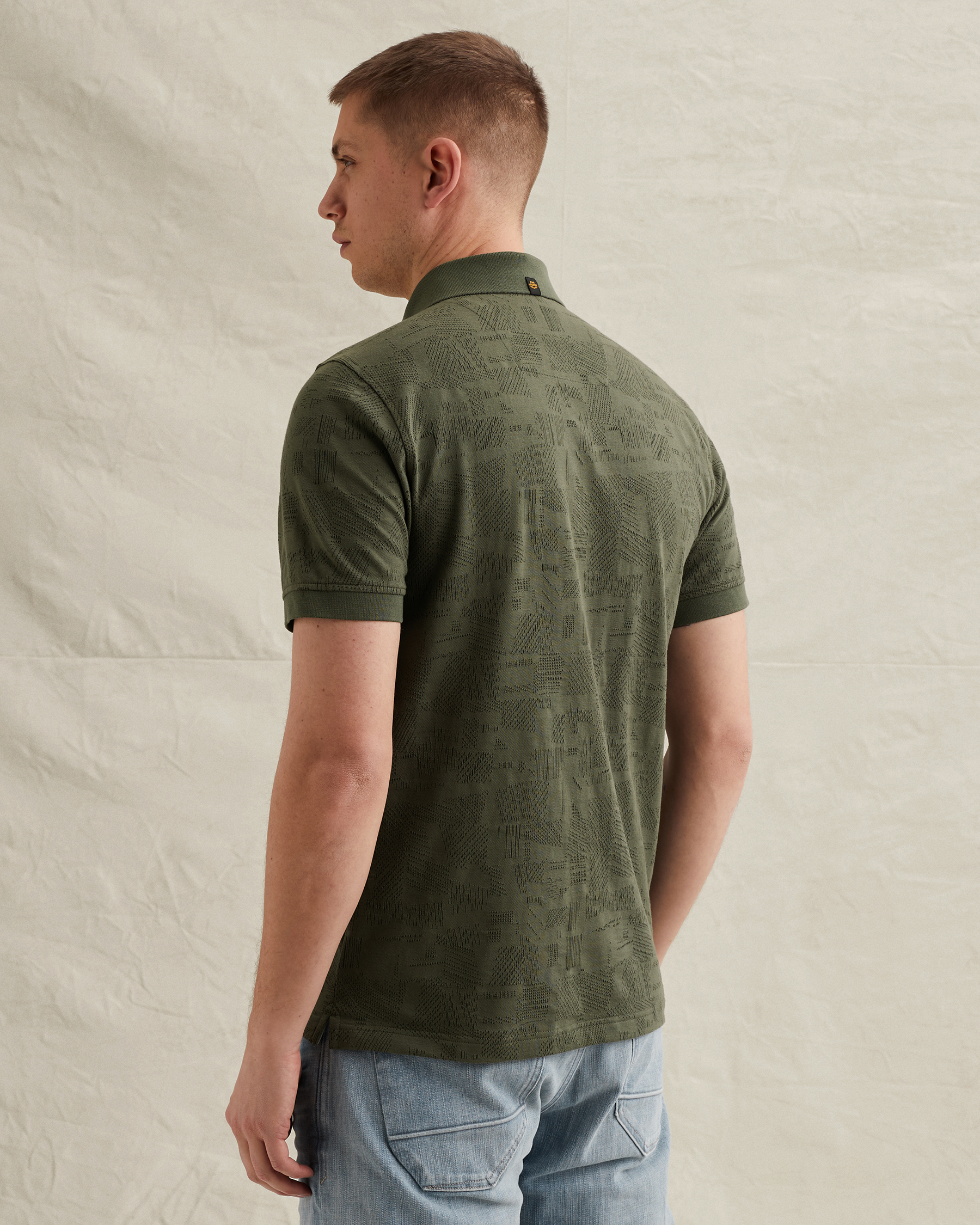 PME Legend Polo shirt with allover jacquard patternx