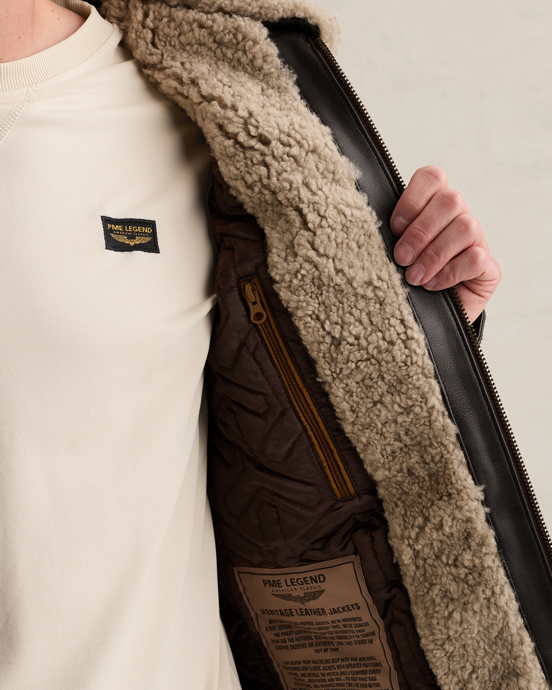 PME Legend Auckland Fur leather jacketx