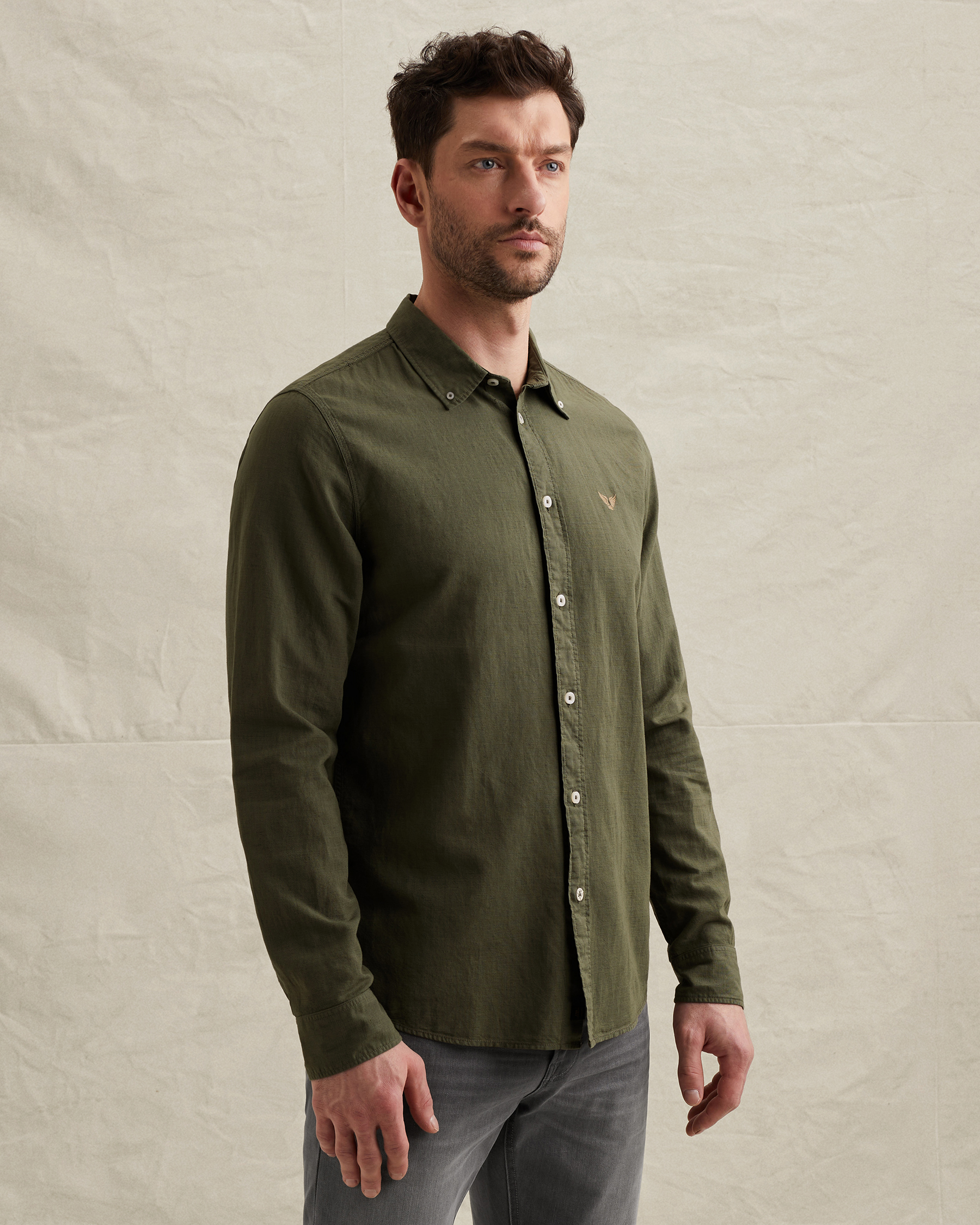 PME Legend Shirt in cotton/linen with garment-dye washx