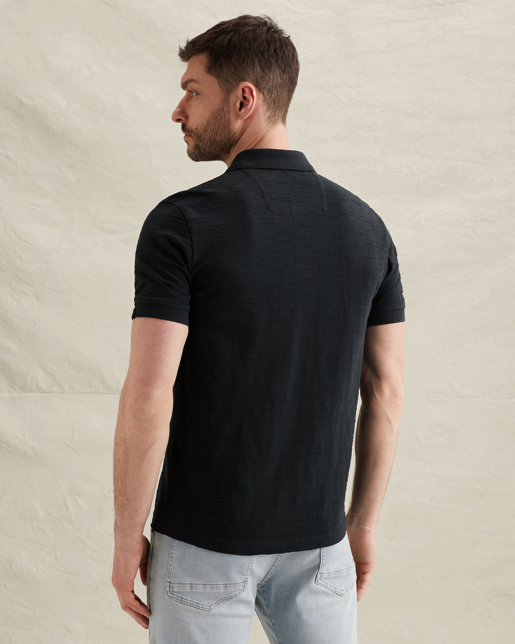 PME Legend Polo shirt in jersey with jacquard patternx