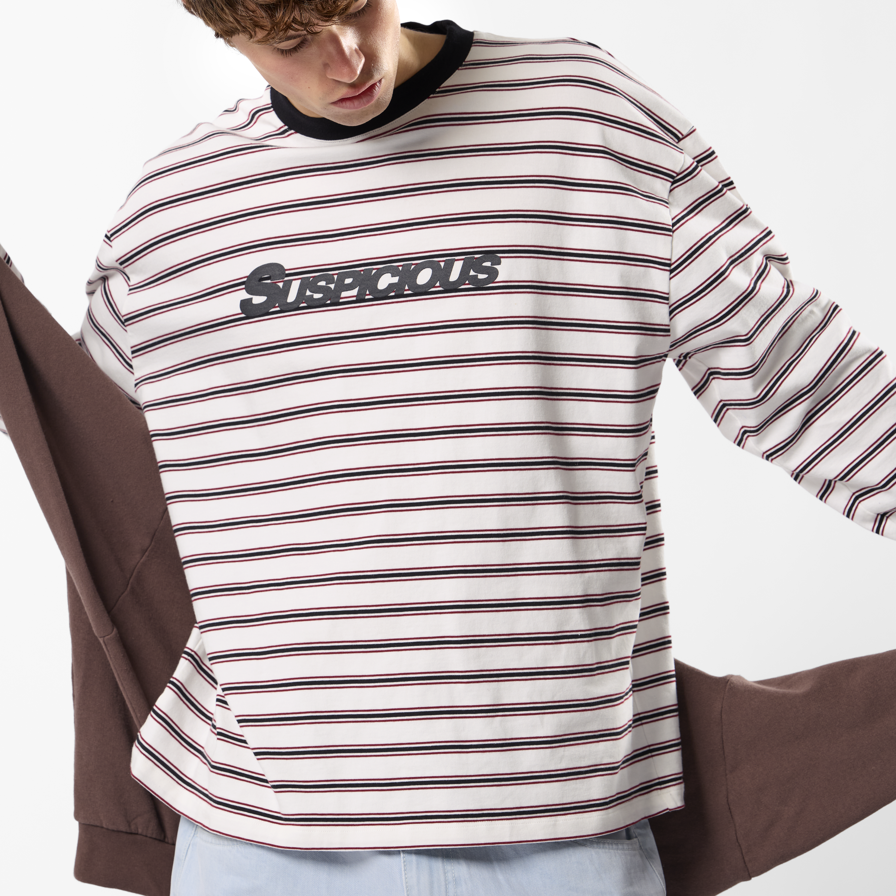 Suspicious Antwerp Winter3 / Flow Striped Longsleeve - Black & White