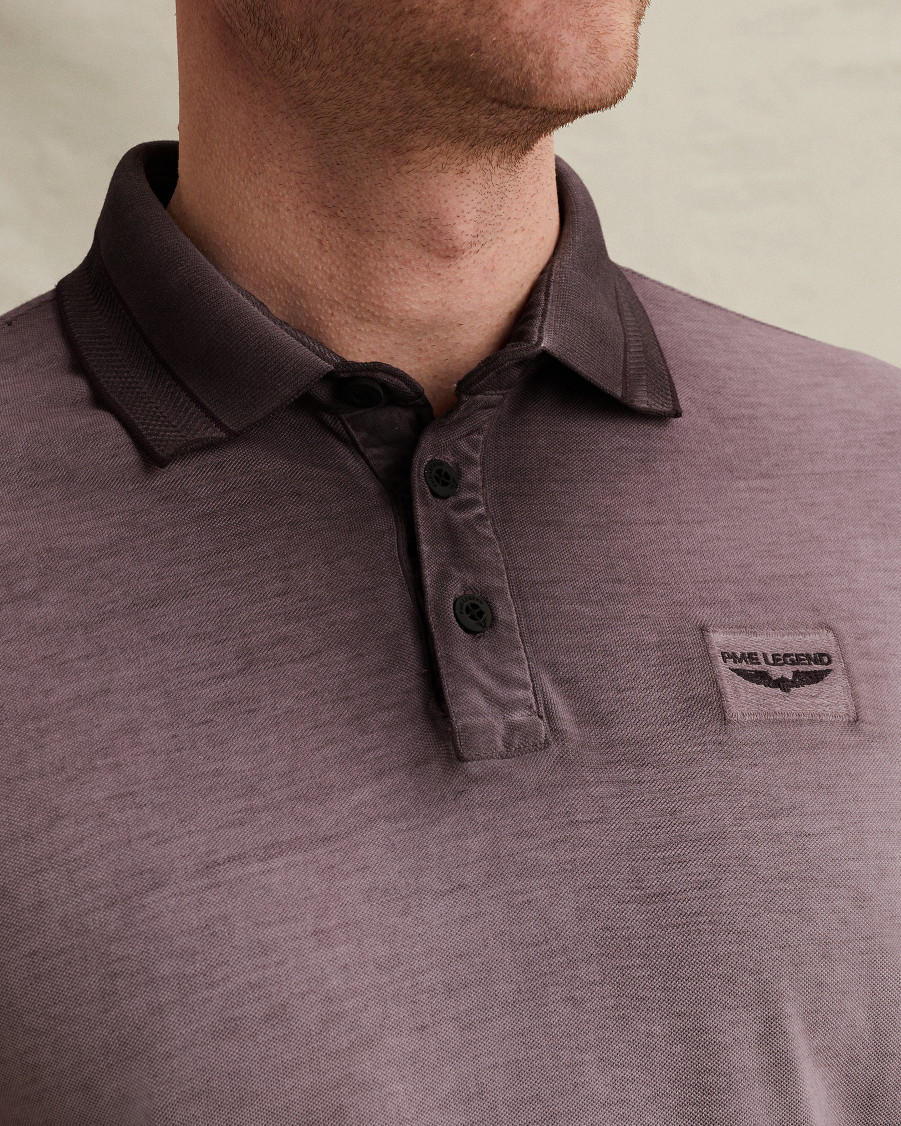 PME Legend Polo shirt with cold-dye wash and flight pocketx