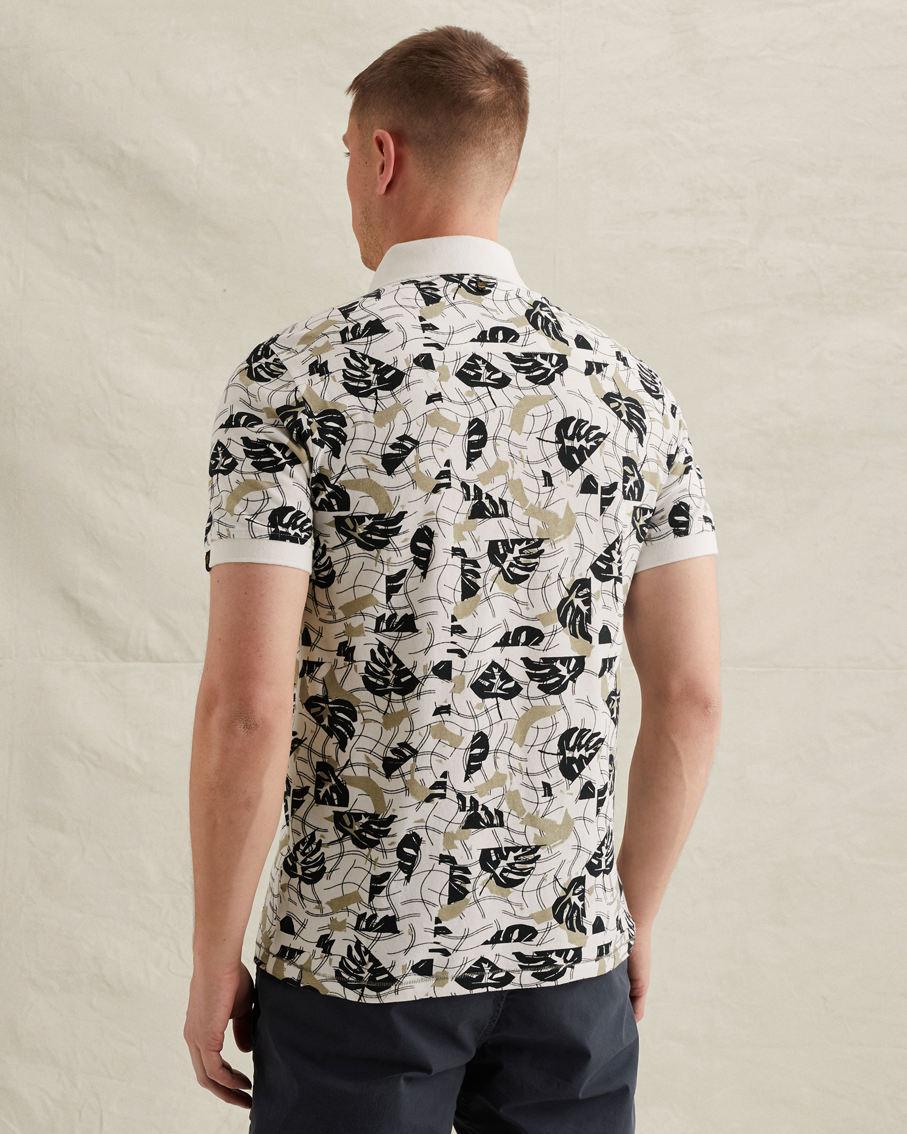 PME Legend Polo shirt with allover print and tailwing logox