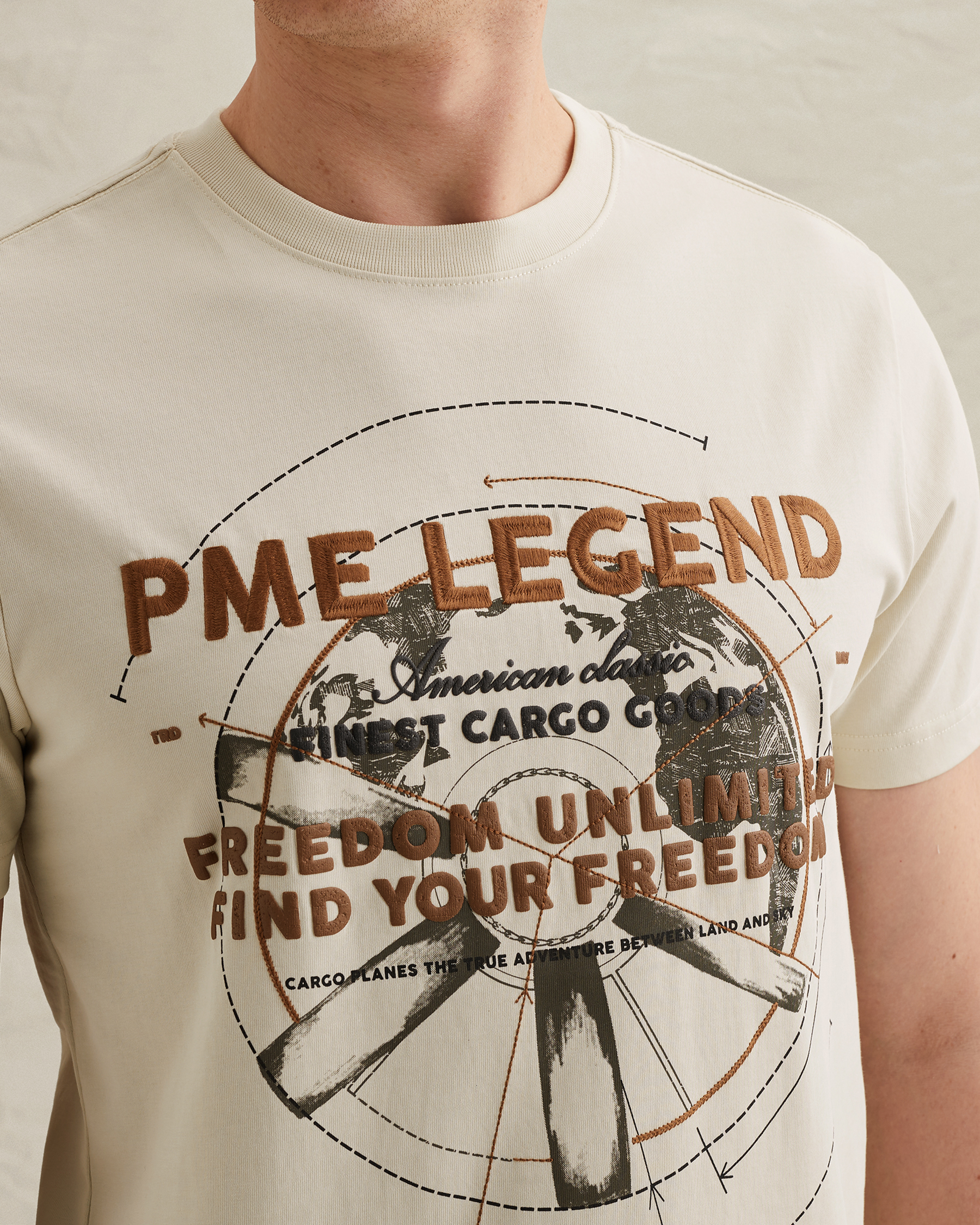 PME Legend T-shirt in cotton jersey with artworkx